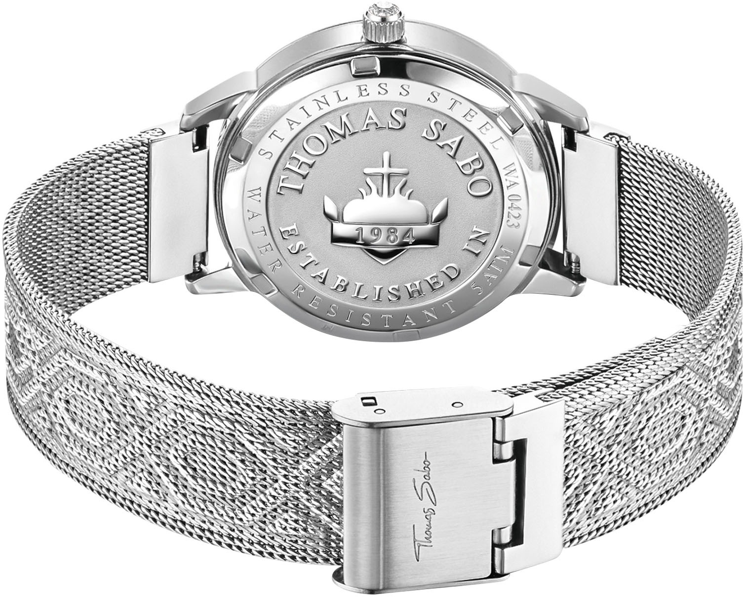 THOMAS SABO Quarzuhr »SPIRIT MAGIC GARDEN«, Armbanduhr, Damenuhr, analog, Zirkonia (synth.), Libellen, Edelstahl