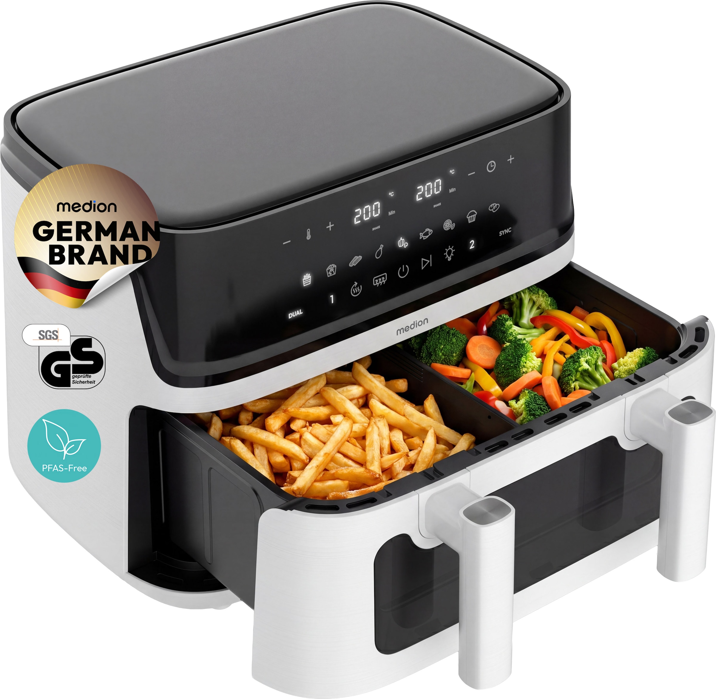 Medion® Heißluftfritteuse »MD 100057« 3040 W Volumen (gesamt): 10,8 L