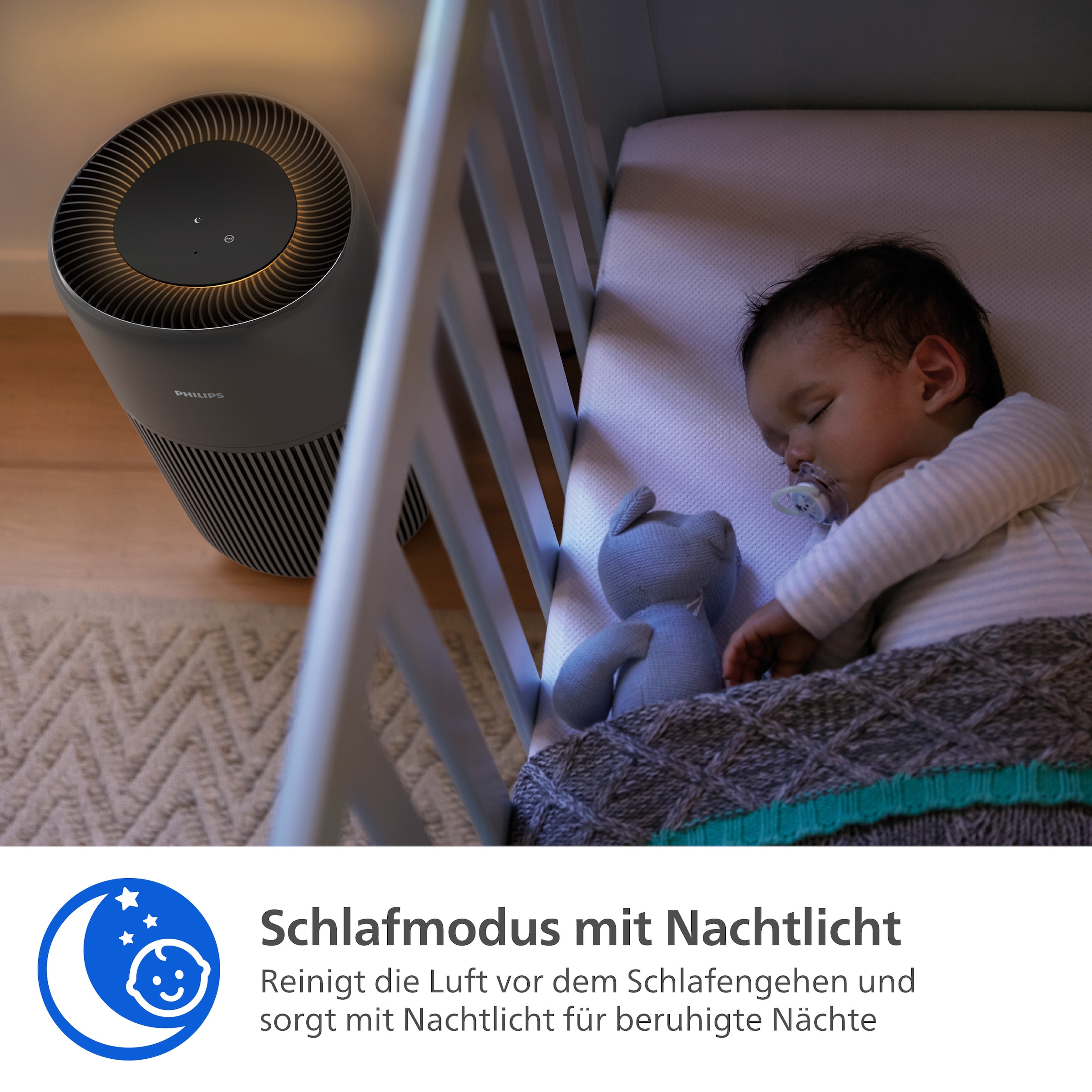 Philips Luftreiniger »AC2221/13 PureProctect Quiet 2200 Series, Luftreinigungsrate 420 m³/h« für 109 qm Räume 3-Schichten-HEPA-Filtersystem, mit App Verbindung, leise