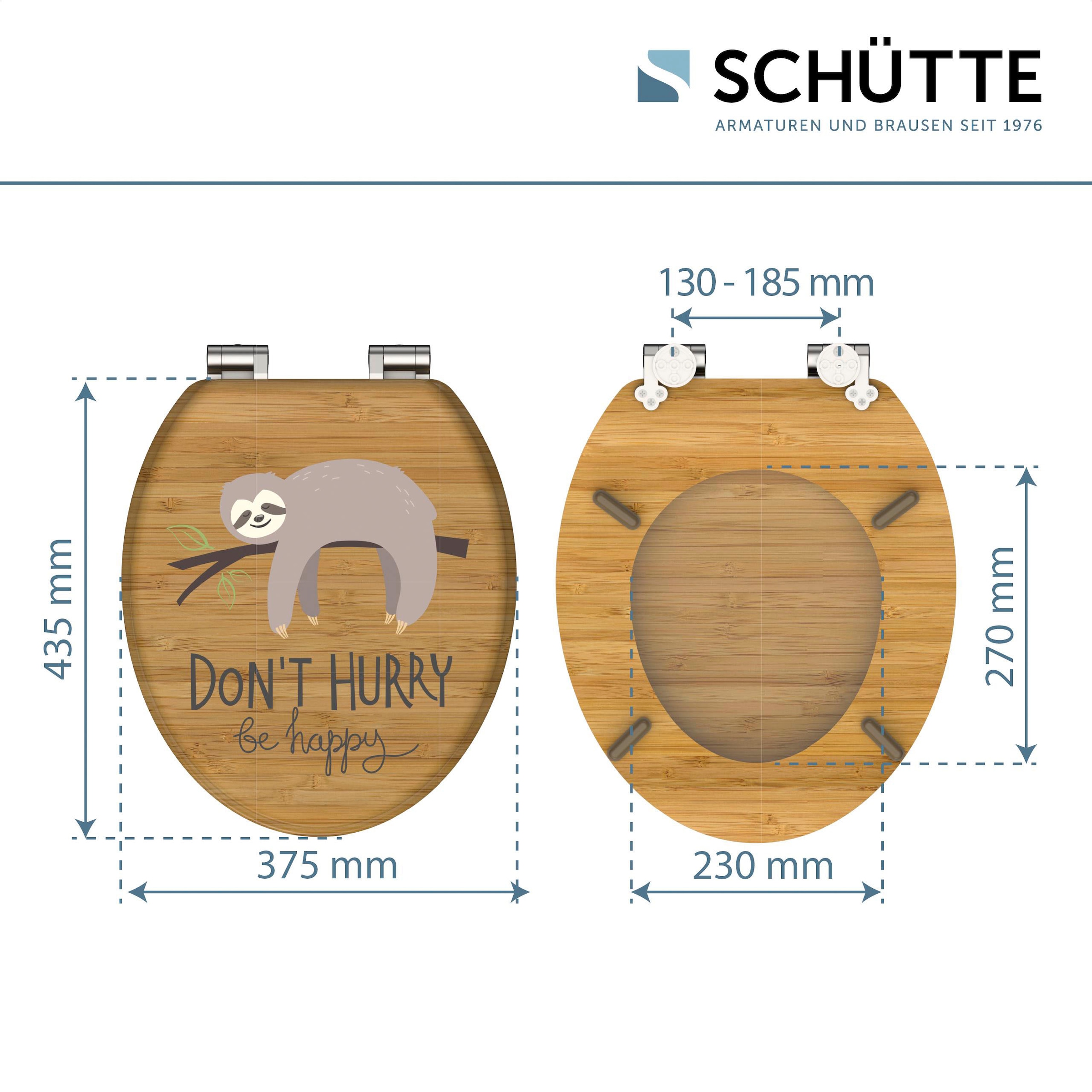 Schütte WC-Sitz »Don`t Hurry«, Absenkautomatik, Holzkern, Motivdruck, MDF