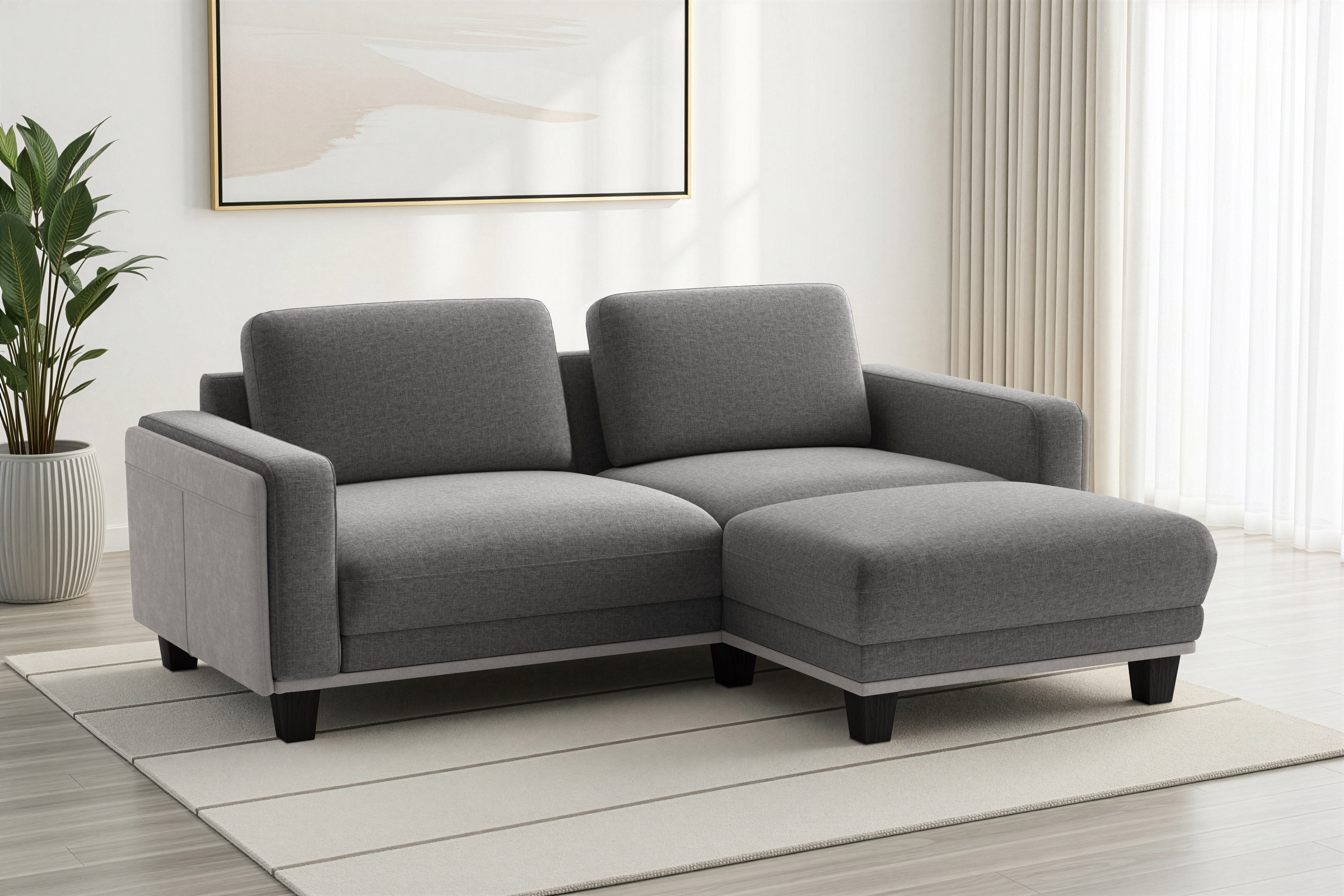 sit&more Ecksofa "Concept" Modernes Sofa in drei Fußfarben zur Auswahl