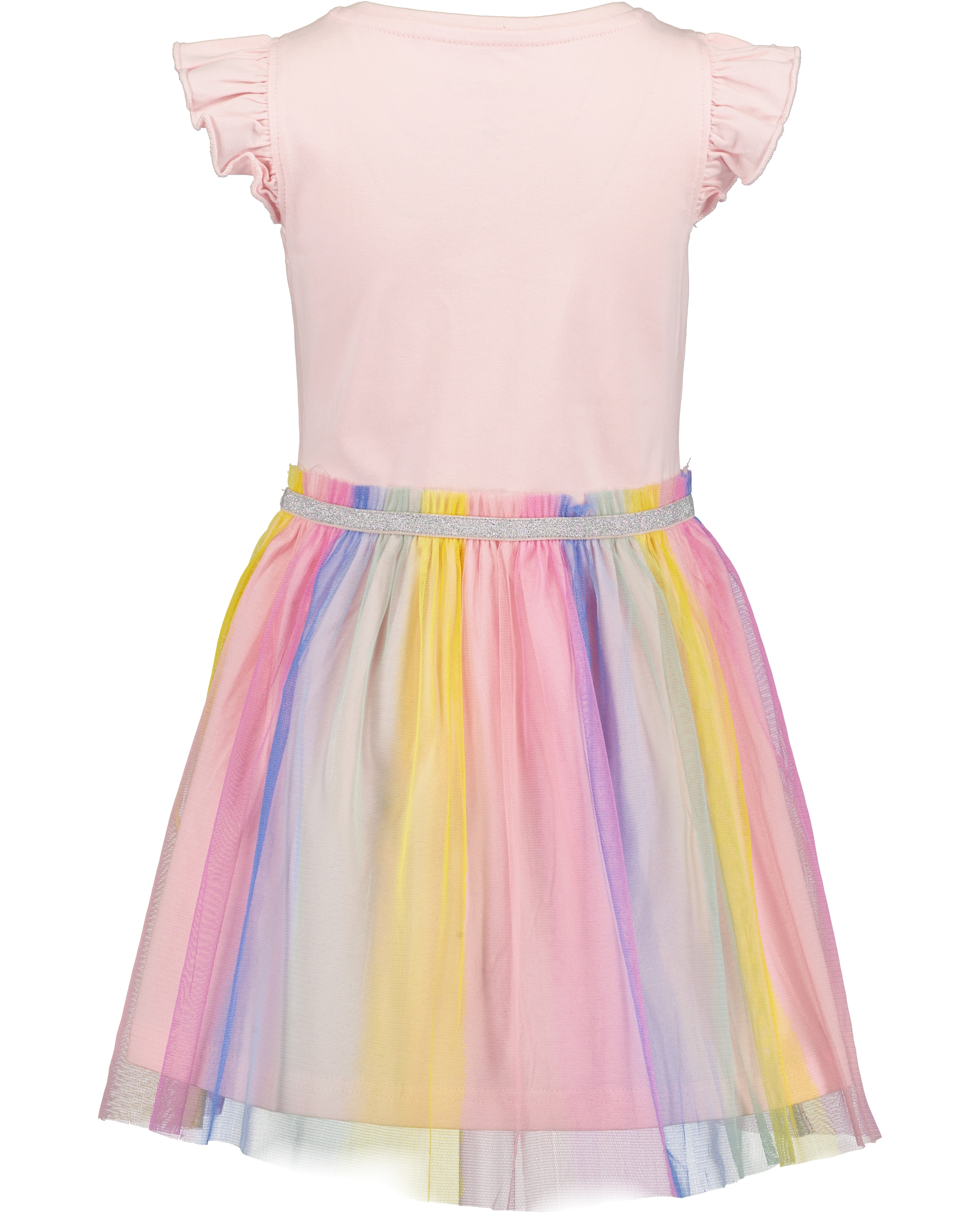 Blue Seven Jerseykleid, mit aufgenähtem, transparentem Tüllrock in Regenbogenfarben