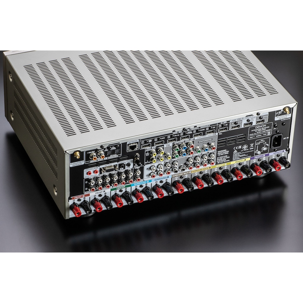 Denon AV-Receiver »AVCX4700 - 9-Kanal«, 9, (LAN (Ethernet)-WLAN-Bluetooth automatische Lautsprecherkalibrierung-USB-Mediaplayer-Video Upscaling-Sprachsteuerung)