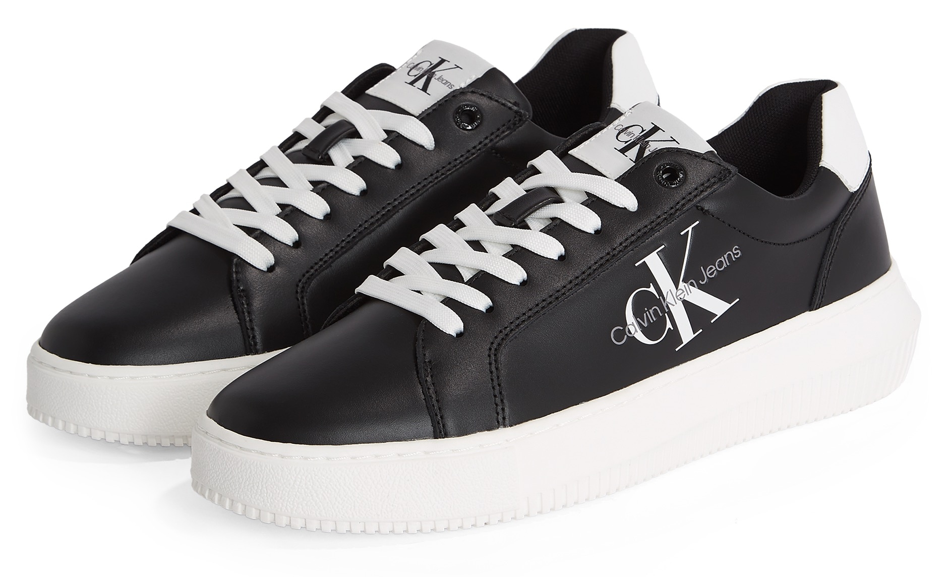 Calvin Klein Jeans Plateausneaker "CHUNKY CUPSOLE MONO LTH WN", Freizeitsch günstig online kaufen