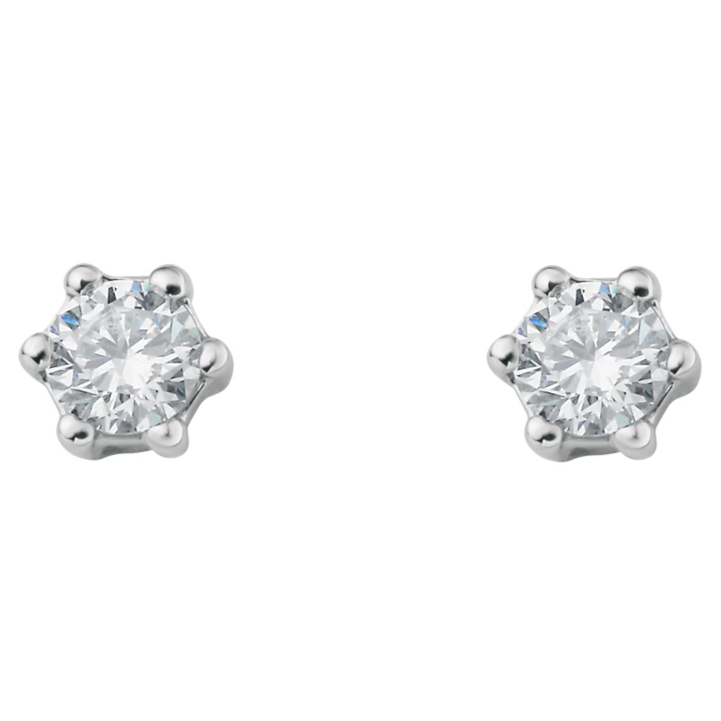ONE ELEMENT Paar Ohrhänger »0.1 ct Diamant Brillant Ohrringe Ohrstecker aus 950 Platin«