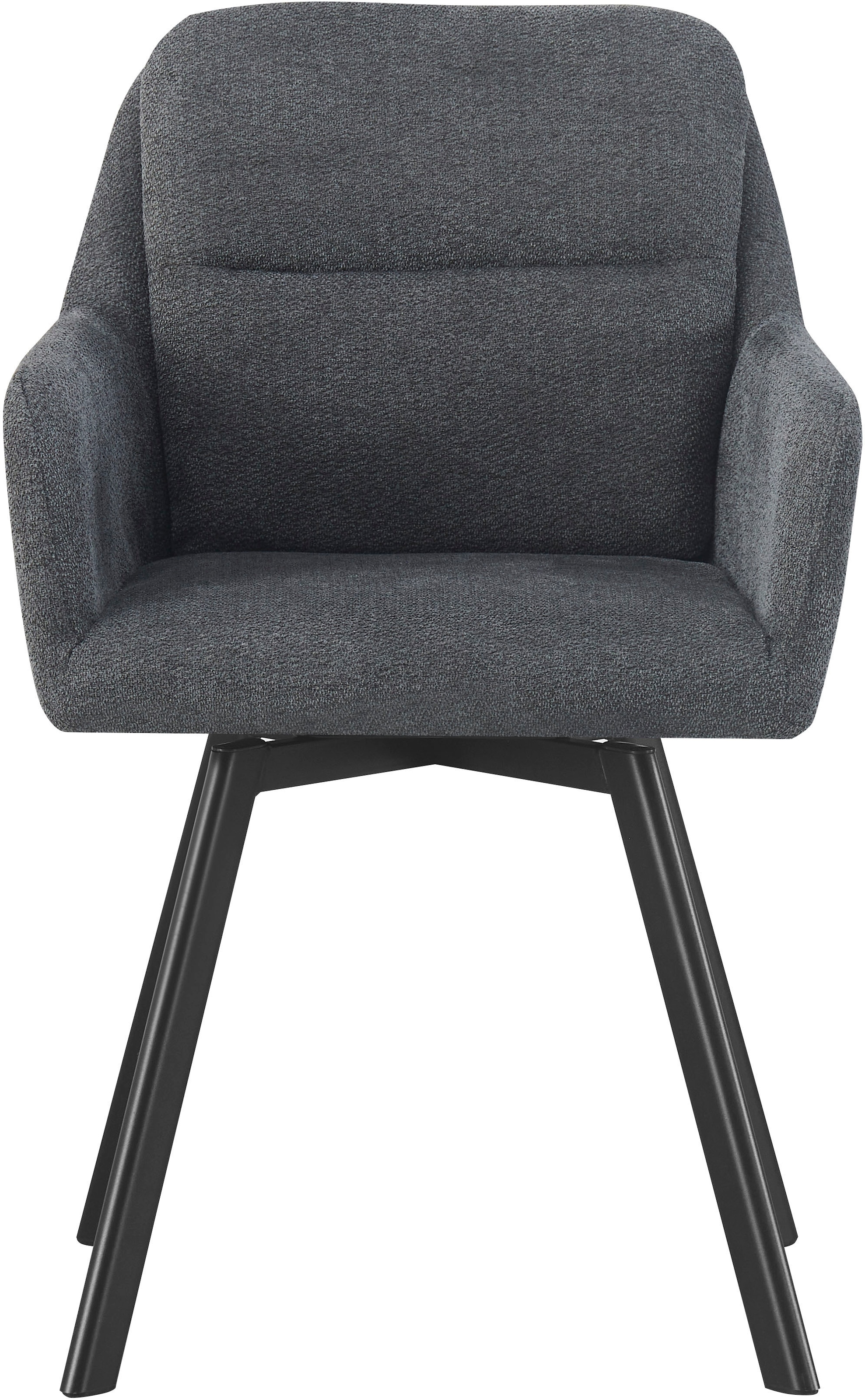 Home affaire Esszimmerstuhl »NEEPAWA, 2er Set, mit Metallgestell in matt schwarz« (Set) 2 Stk.in verschiedenen Farben, Belsatbarkeit pro Stuhl 120 kg