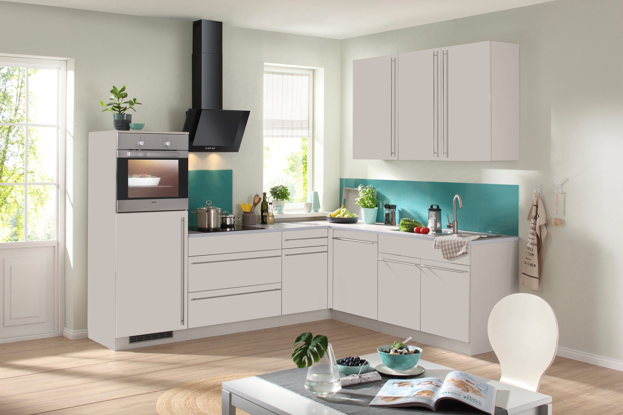 wiho Küchen Winkelküche "Chicago, TOPSELLER" ohne E-Geräte, Stellbreite 260 günstig online kaufen