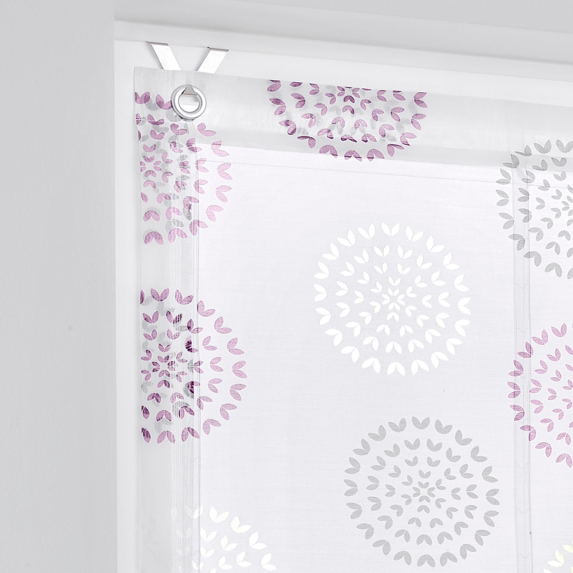 Kutti Raffrollo "Bella" mit Hakenaufhängung ohne Bohren freihängend weiß, h günstig online kaufen