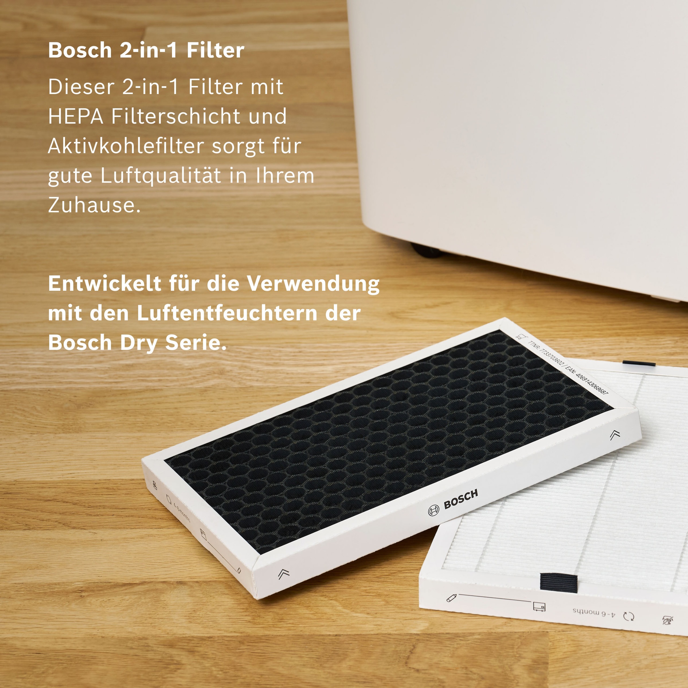 BOSCH Kombifilter »2-in-1 HEPA Filter leicht Einzusetzen und Langanhaltend« 2 Stk. tlg.