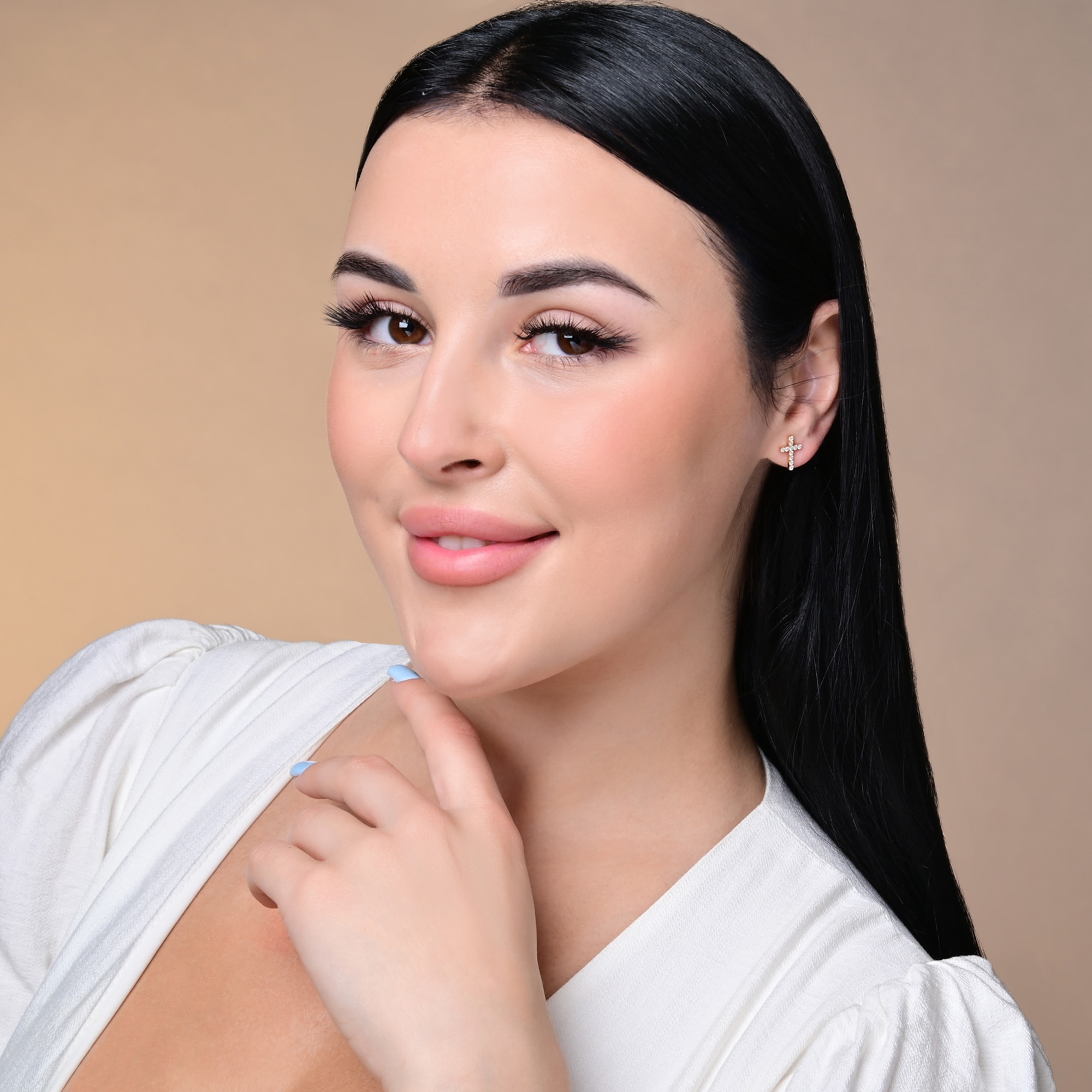 Adelia´s Paar Ohrhänger "Damen Ohrringe – Ohrstecker aus Edelstahl mit Stra günstig online kaufen