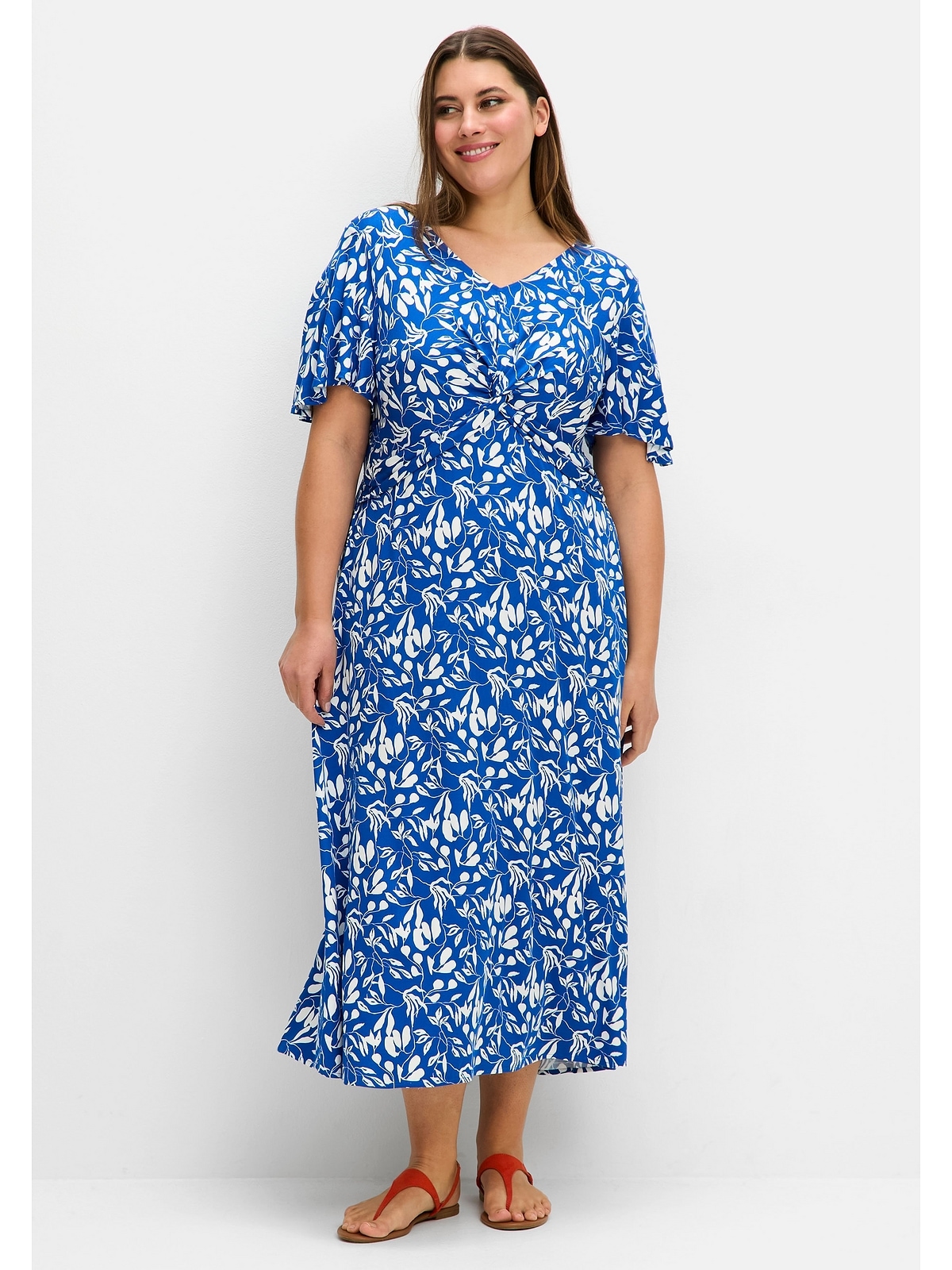 Sheego Sommerkleid »Große Größen«, mit Knotendetail in der Taille