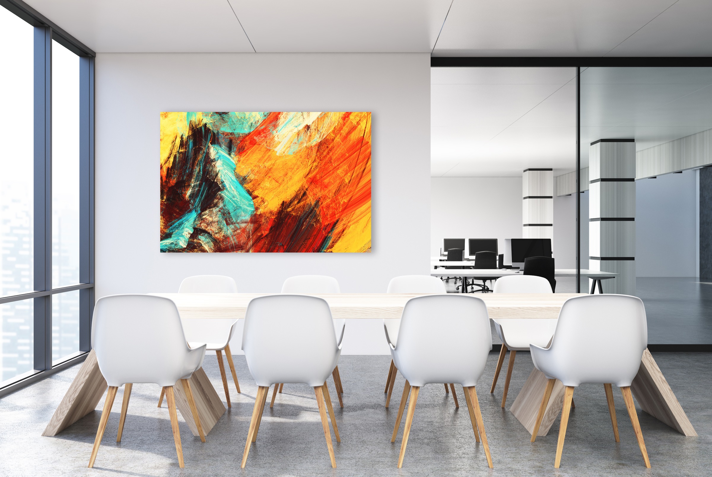 queence Leinwandbild "Colorful" Abstrakt 1 Stk. tlg. mit sehr guten Schalla günstig online kaufen