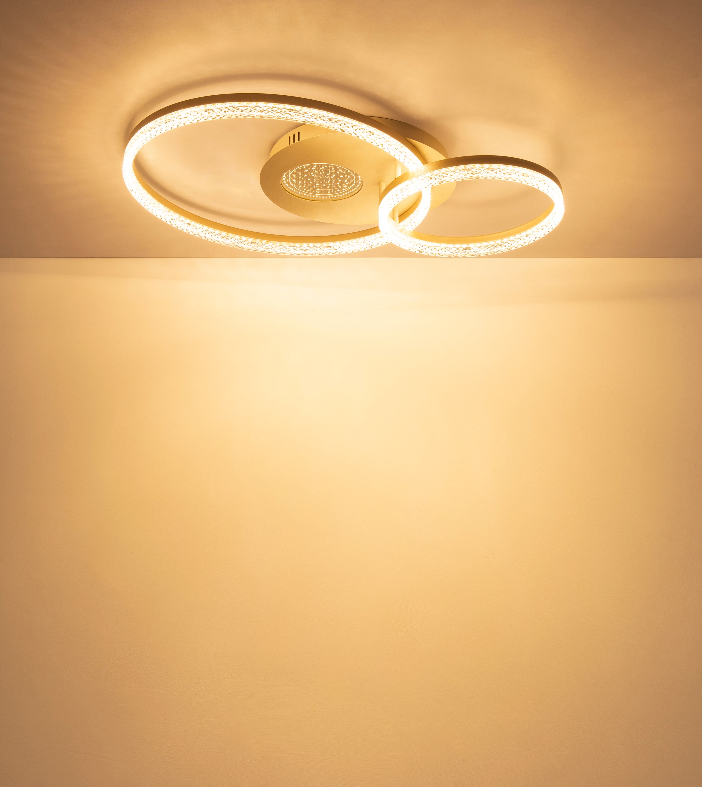 GLOBO LIGHTING Deckenleuchte »SANFORD« LED-Modul 1 Stk. Warmweiß LED-Deckenleuchte mit 3D-Effekt, modern, hell & dekorativ