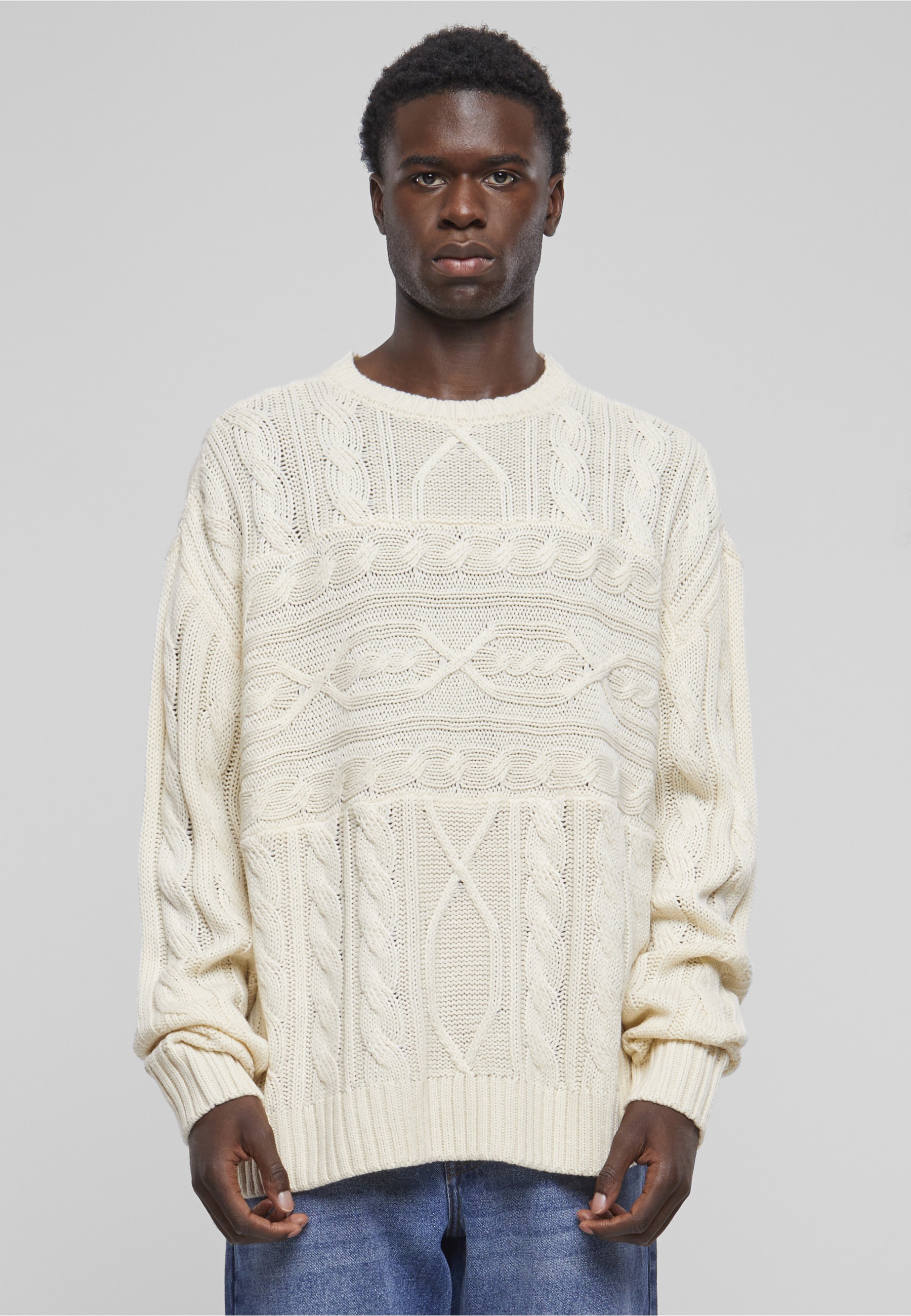 URBAN CLASSICS Rundhalspullover »Urban Classics Herren Set In Boxy Sweater« 1 Stk.