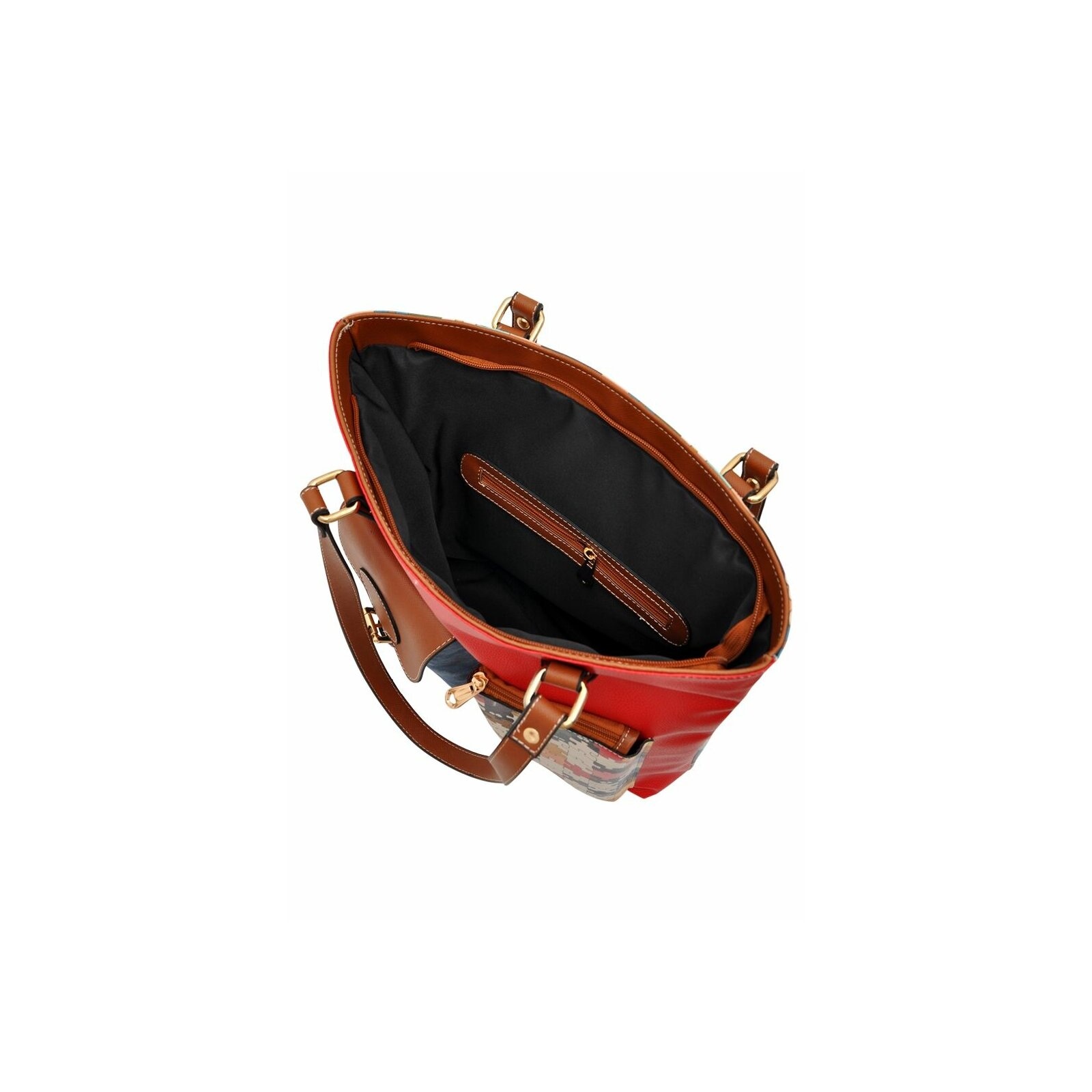 DOGO Umhängetasche »Multi Pocket Bag In The Puzzle Damen Handtaschen (Fashion) /«, Vegan