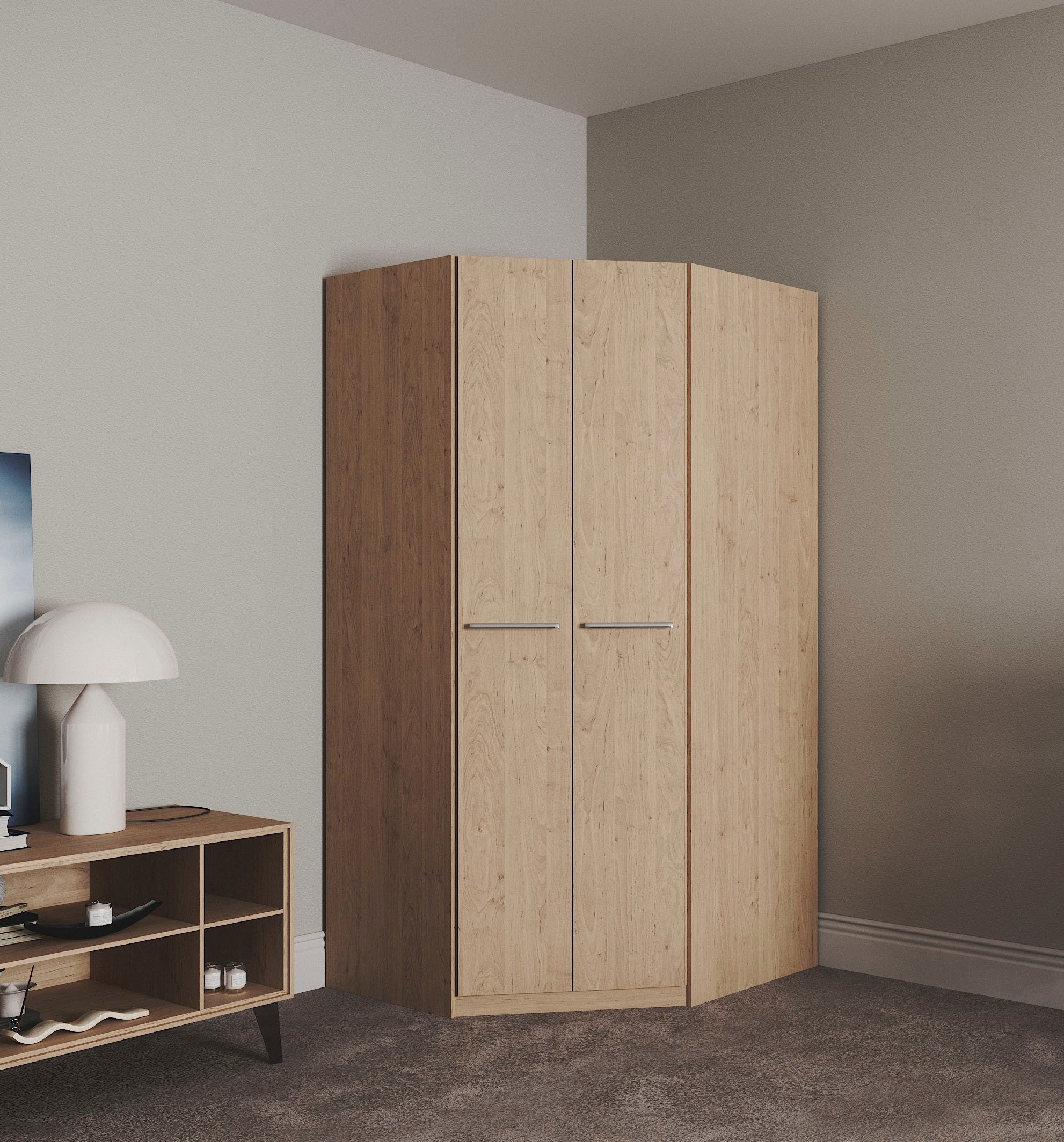 priess "Barcelona Kleiderschrank Ecklösung Raumwunder" in 2 Tiefen Schrank Eckschrank Garderobe