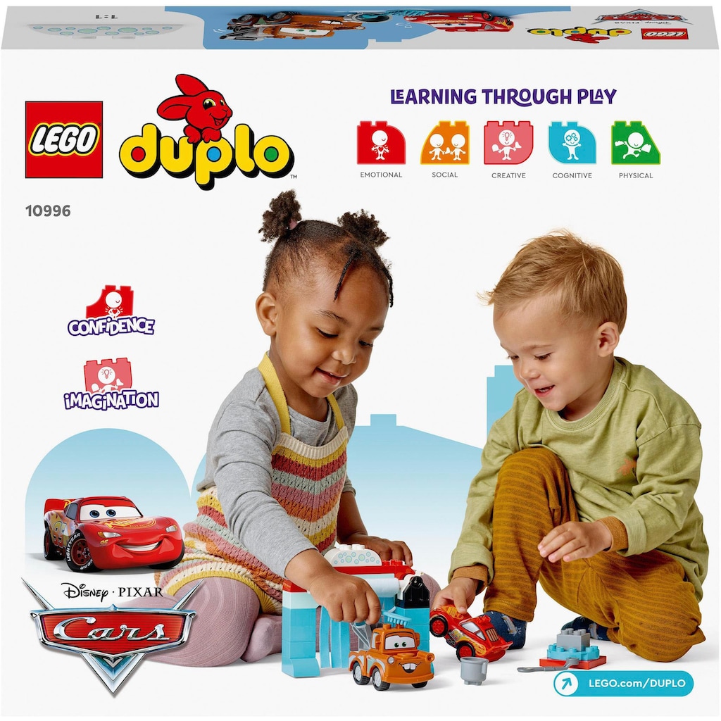 LEGO® Konstruktionsspielsteine »Lightning McQueen und Mater in der Waschanlage (10996), LEGO® DUPLO«, (29 St.), LEGO® DUPLO Disney and Pixar’s Cars; Made in Europe