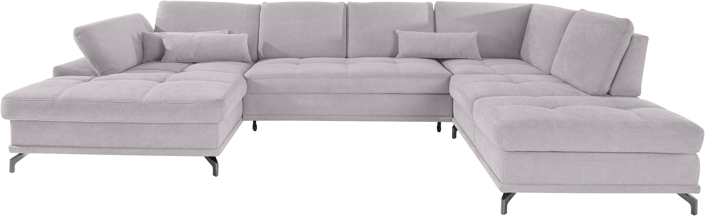 PLACES OF STYLE Wohnlandschaft "Costello U-Form, B: 363 cm mit Sitztiefen-, günstig online kaufen