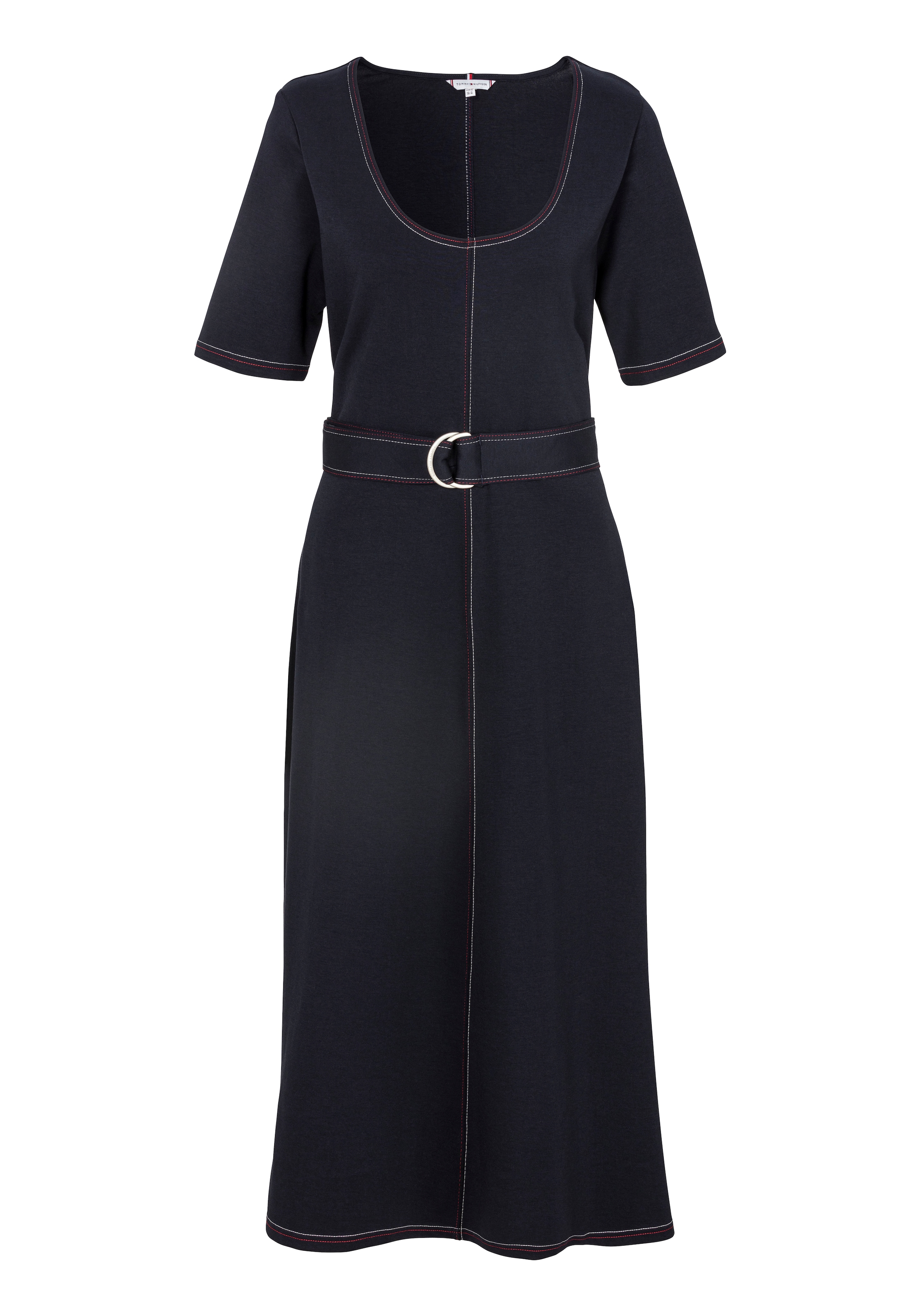 Blusenkleid »CRV SCP NK BELT MIDI DRS 1/2SLV«, Große Größen