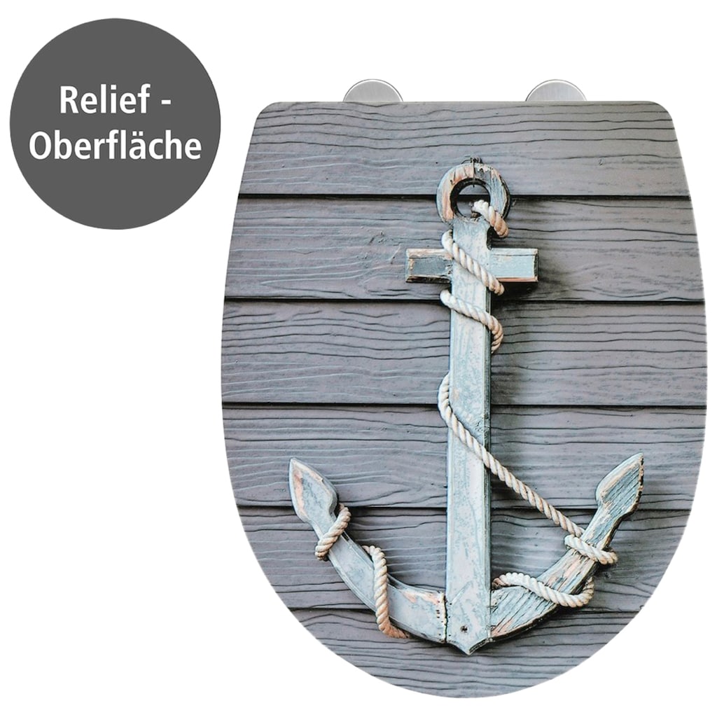 WENKO WC-Sitz »Rope mit Relief«, (1 St.)