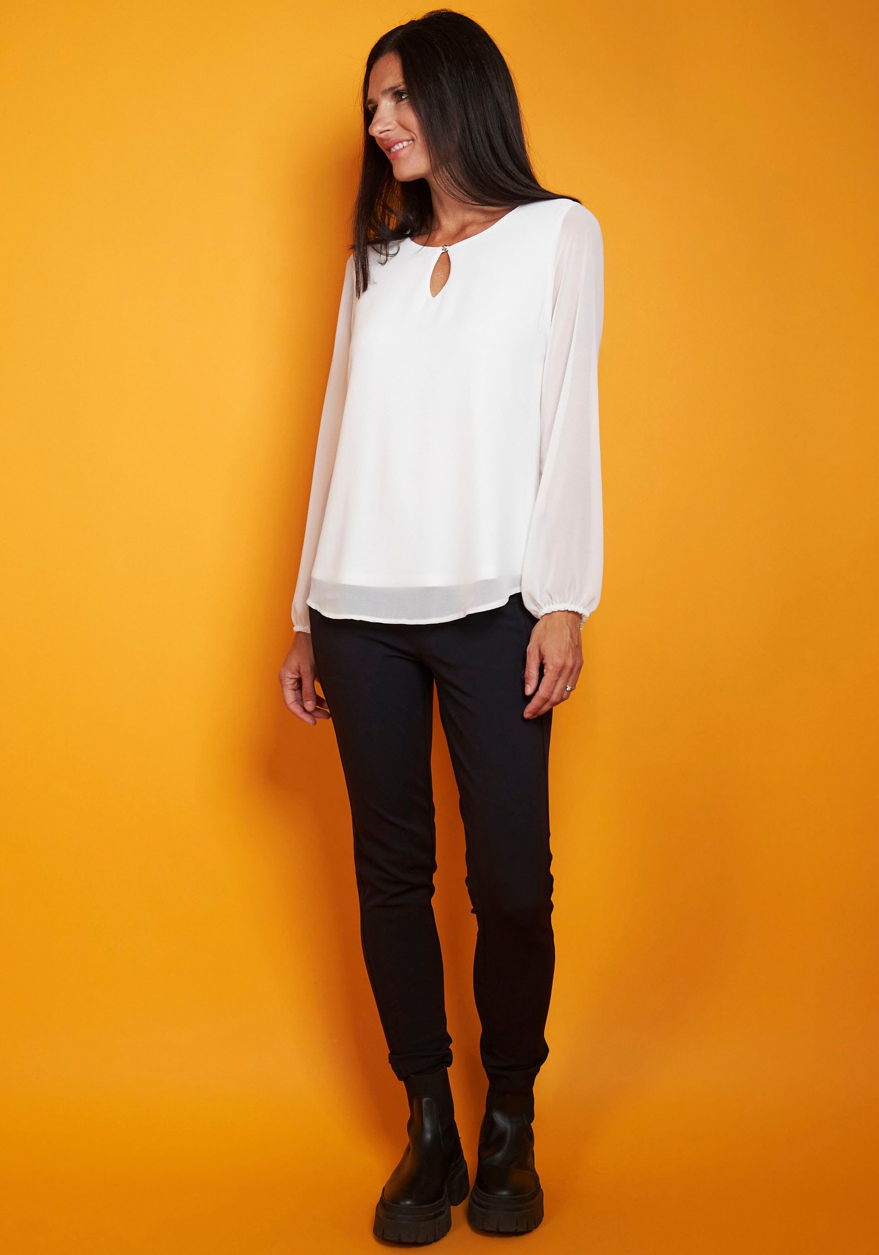 Seidel Moden Langarmbluse mit blickdichtem Jerseyfutter - MADE IN GERMANY günstig online kaufen