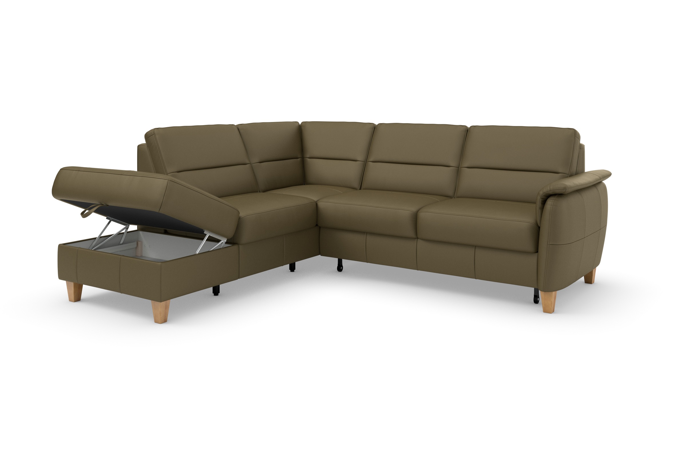 Home affaire Ecksofa »Palmera L-Form, B: 236 cm«, optional Bettfunktion & Bettkasten, Federkern