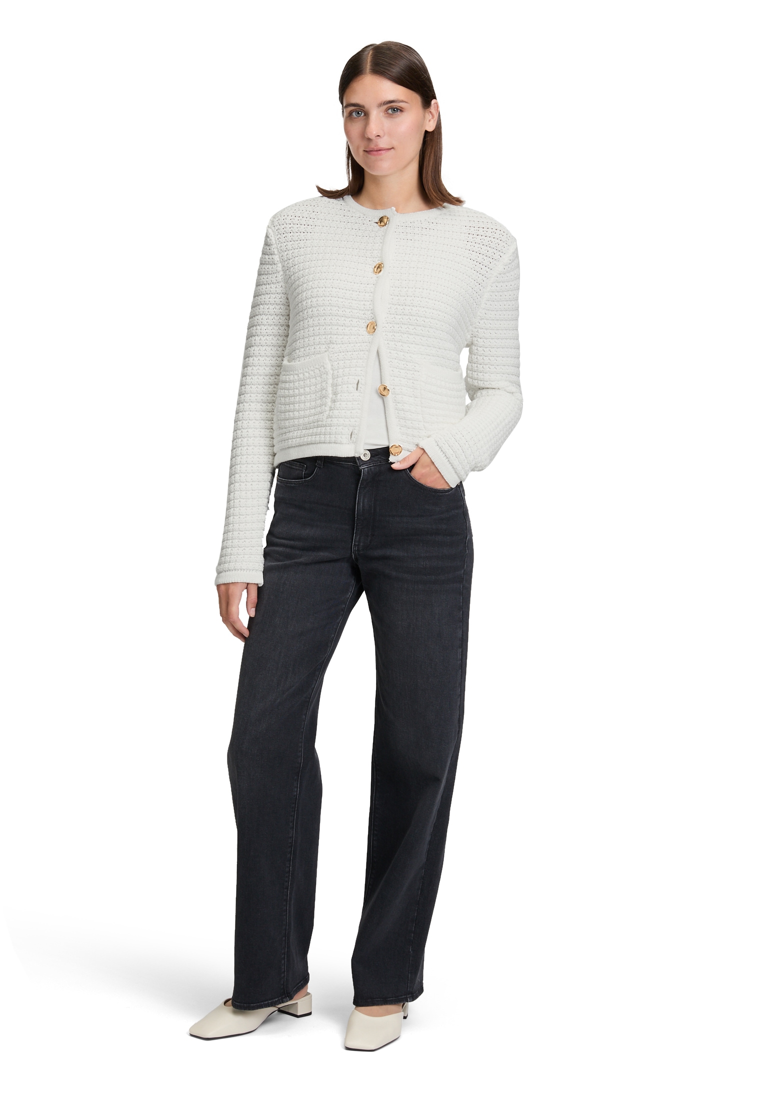 Betty&Co Strickjacke »Betty & Co Damen Strick-Cardigan mit Knopfleiste«