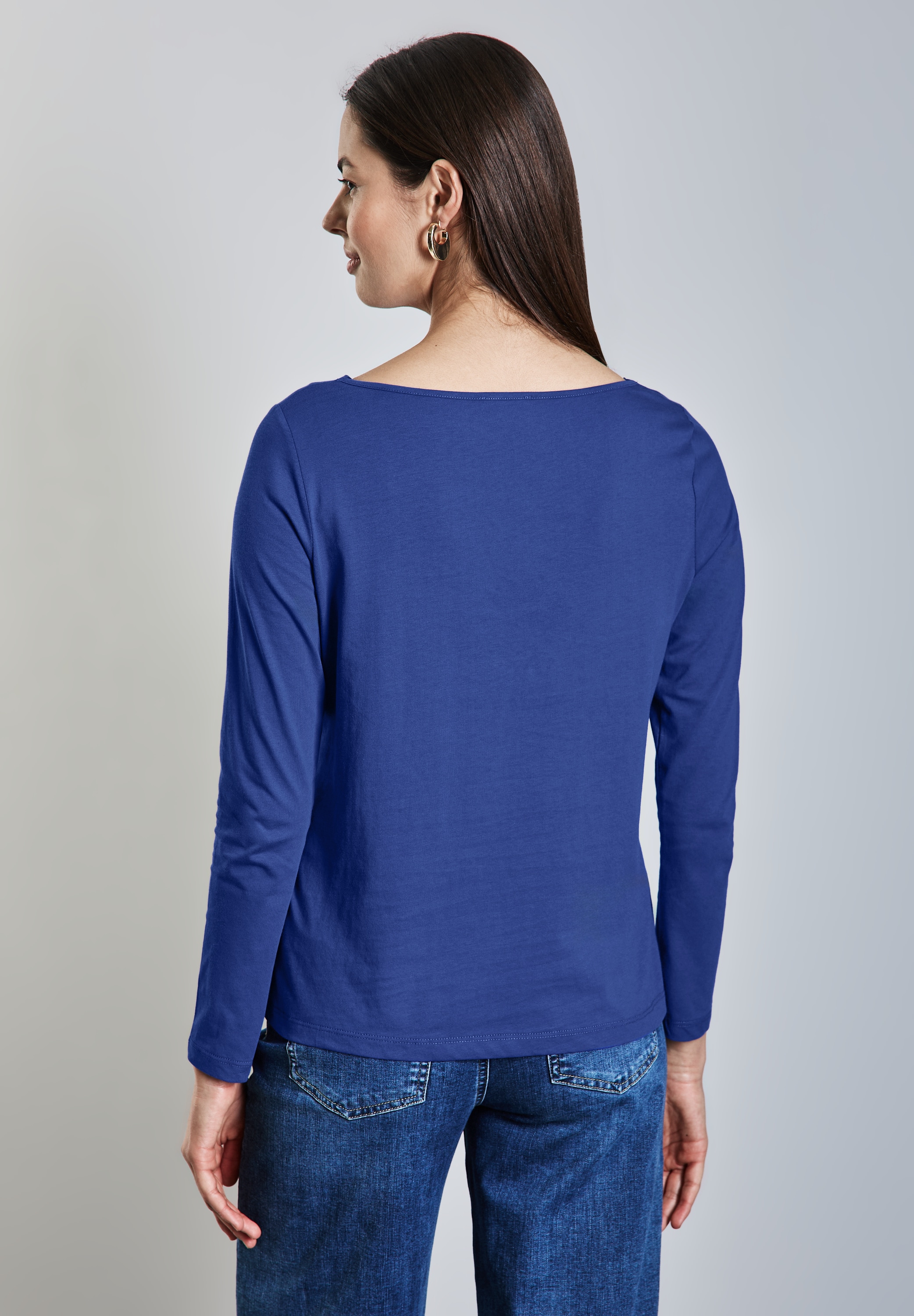 STREET ONE Langarmshirt, aus reiner Baumwolle