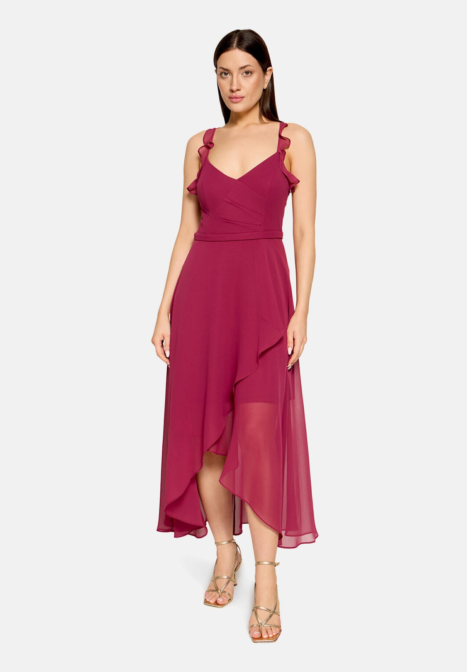 Vera Mont Abendkleid »Damen mit Volant« Ohne Tasche Wickel-Design
