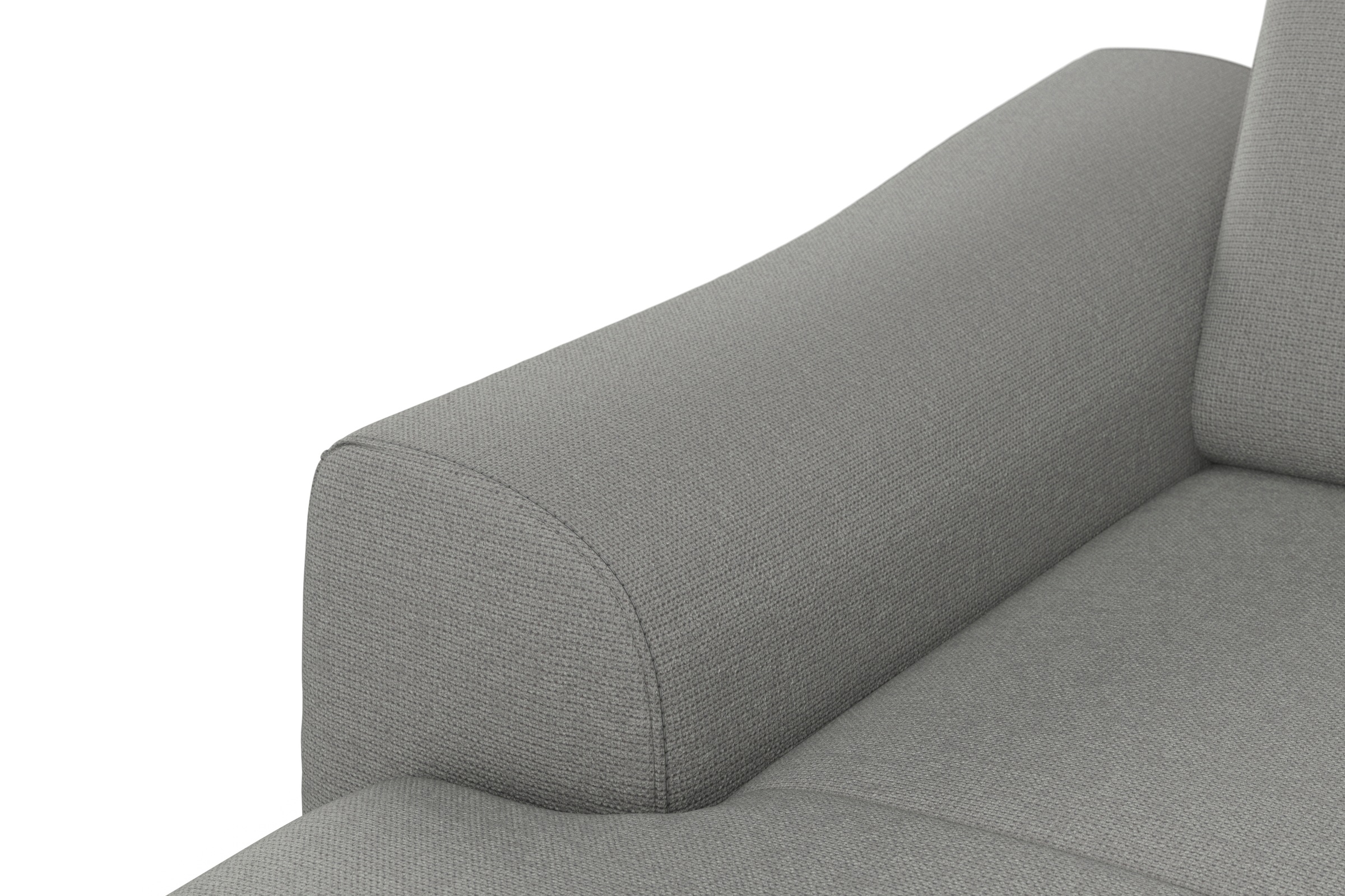 sit&more Ecksofa »Dundee L-Form«, mit Federkern und Edelstahlfüßen, wahlweise mit Kopfteilverstellung