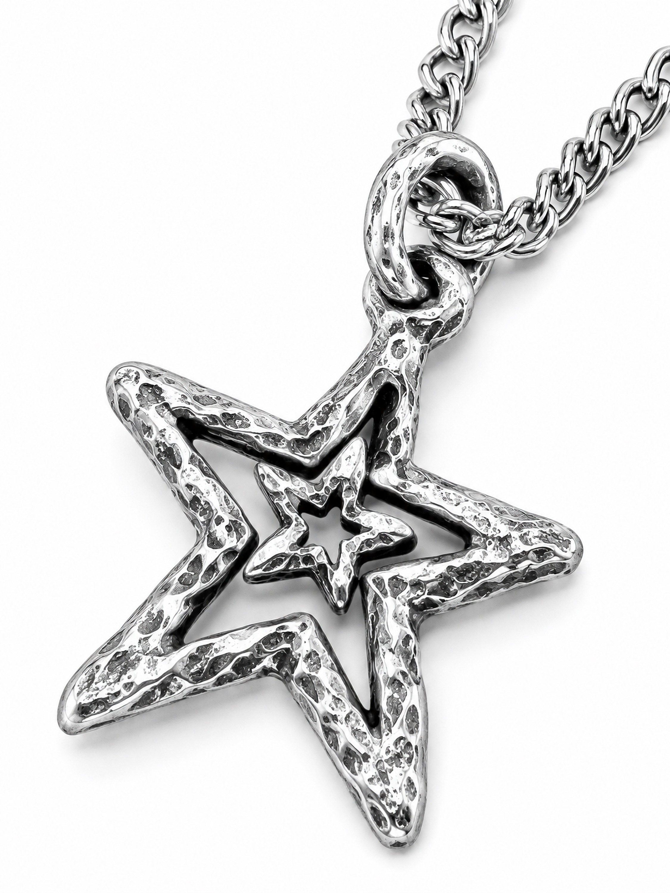 COLLEZIONE ALESSANDRO Lange Kette »Stern« mit kleinem und großem Sternanhänger