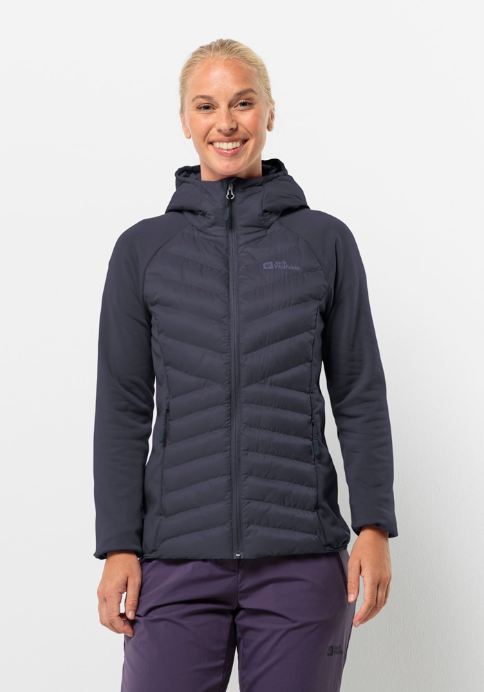 Jack Wolfskin Hybridjacke "ROUTEBURN PRO HYBRID W", mit Kapuze