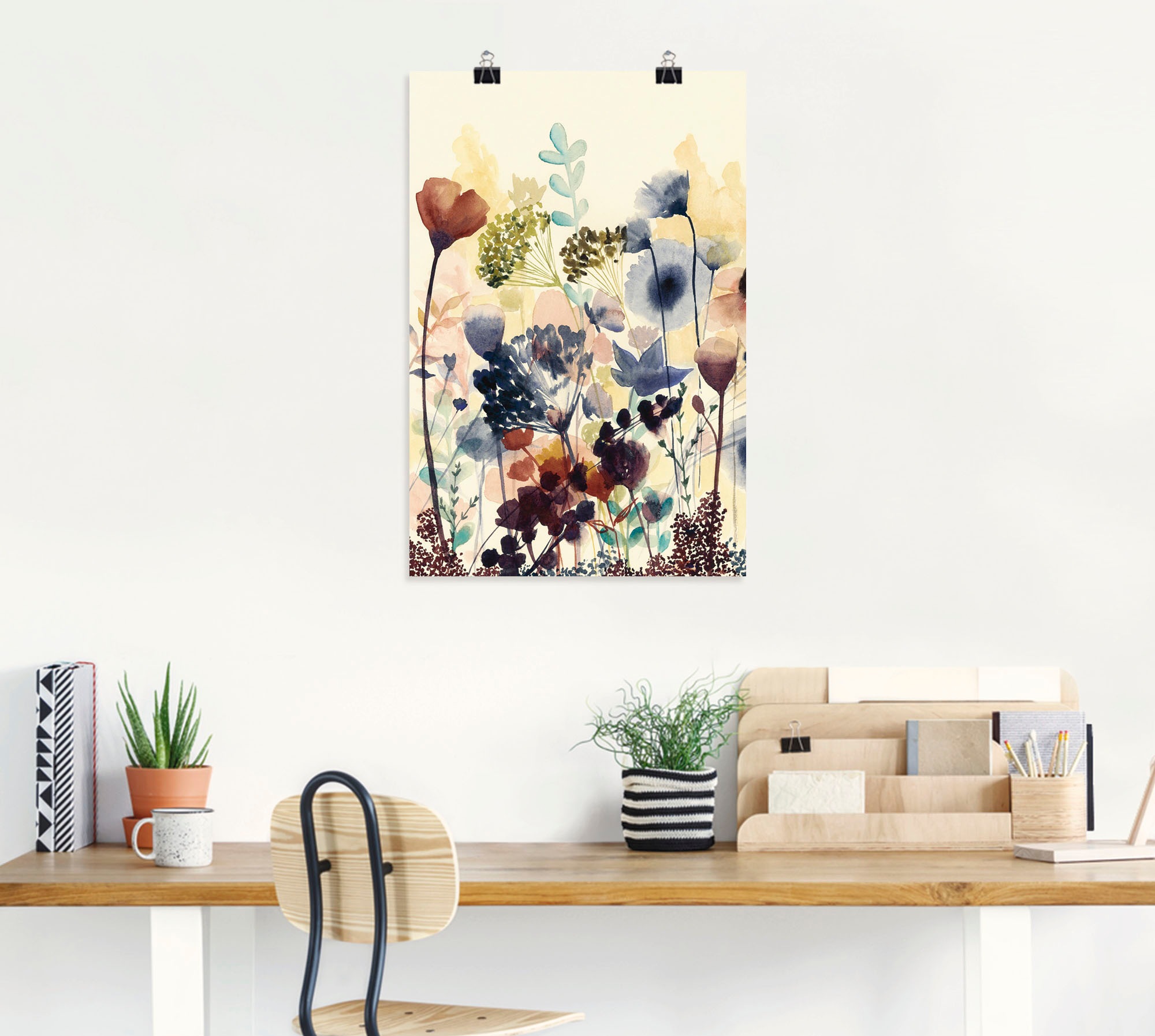 Thumbnail - Artland Wandbild "Sonnengetrocknete Blüten I", Blumenwiese, (1 St.), als Alubild, Outdoorbild, Leinwandbild, Poster, Wan...