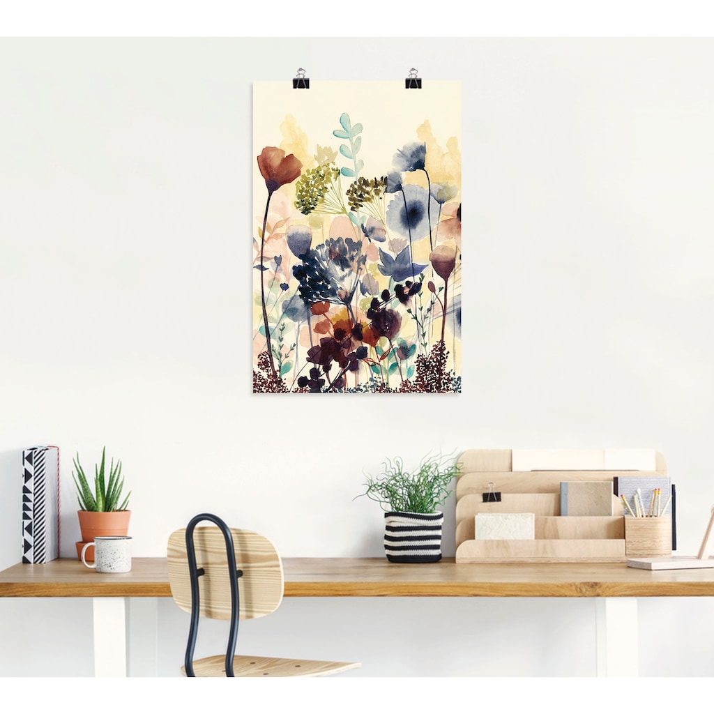 Artland Wandbild »Sonnengetrocknete Blüten I«, Blumenwiese, (1 St.)