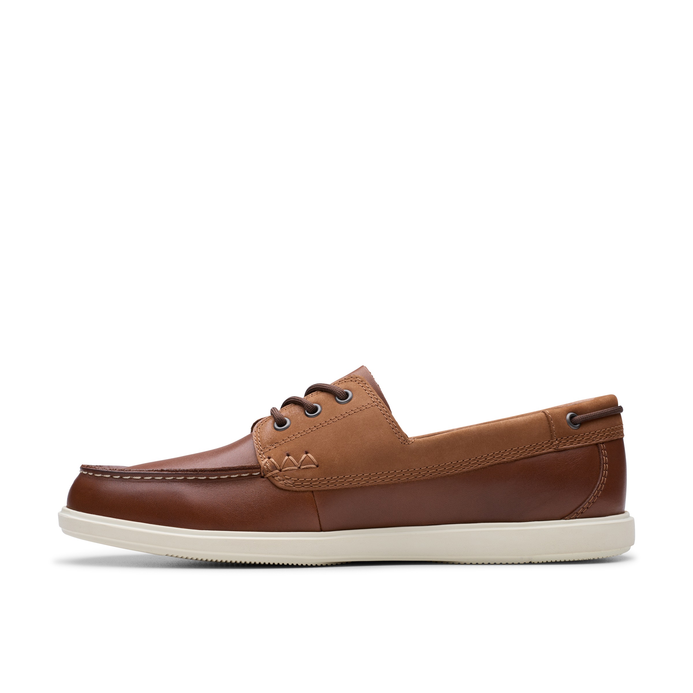 Clarks Schnürschuh »Bratton Boat«, Bootsschuh, Mokassin, Slip-On Sneaker mit Ziernaht