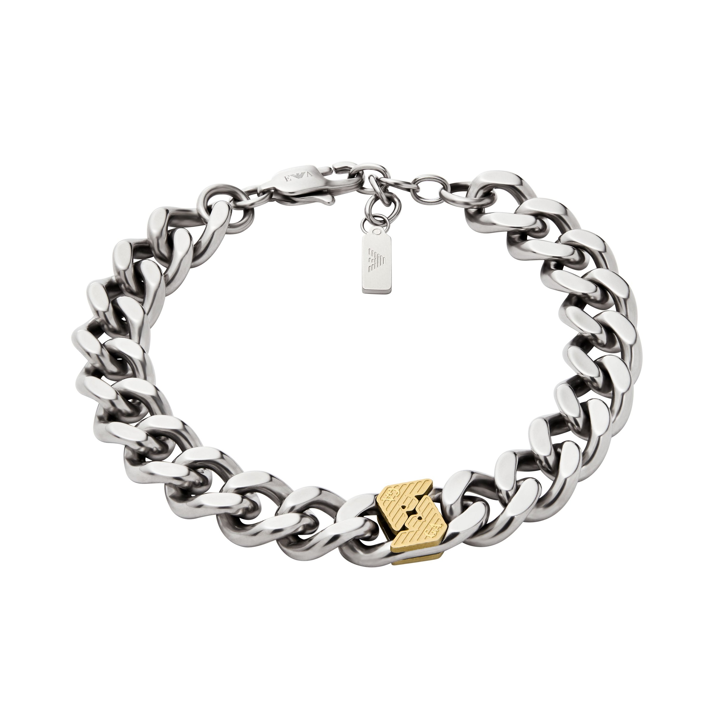 EMPORIO ARMANI Damen Armband "Schmuck Geschenk Edelstahl Bicolor", 21cm, Edelstahl, gold, Edelstahl, Armbänder