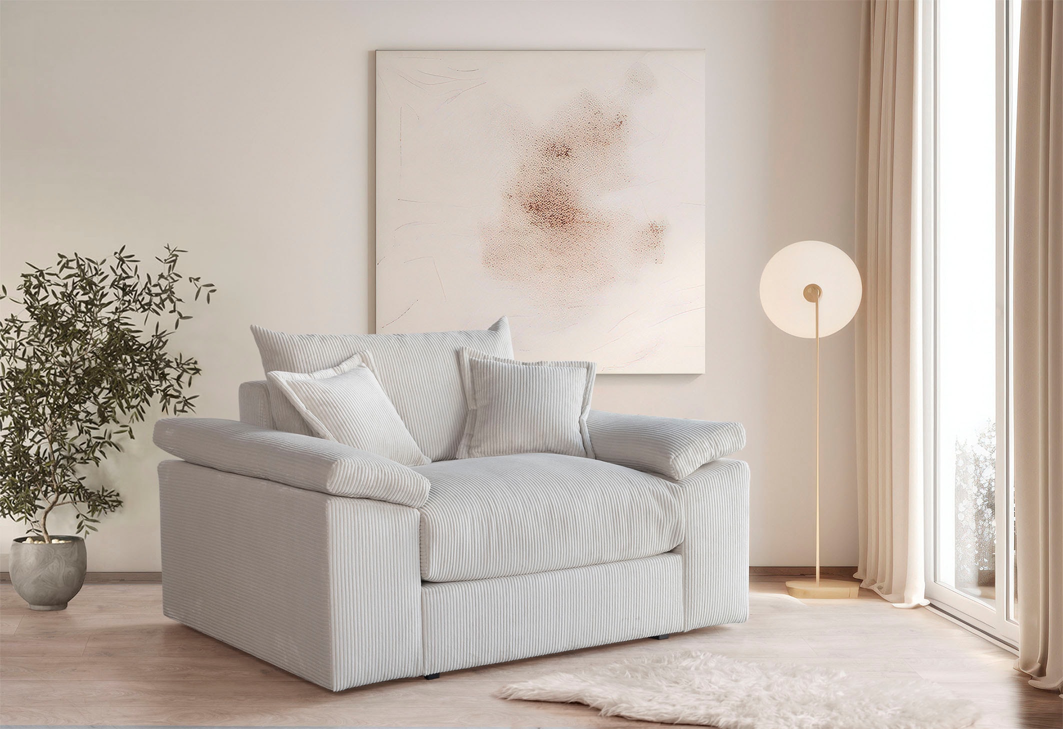 XXL-Sessel »Soft&Cosy«, in Cord, inklusive Kissen