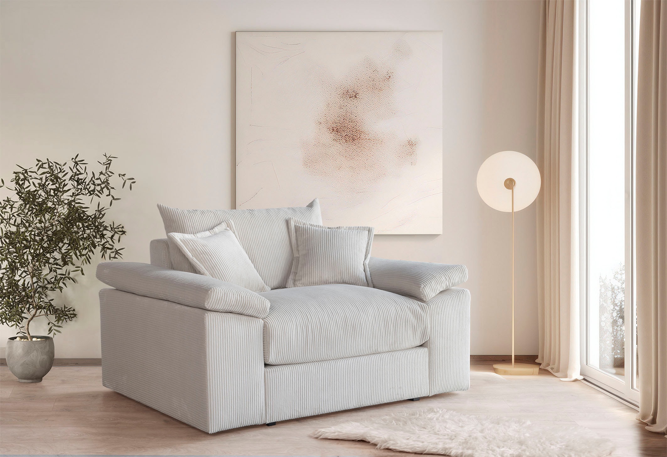 OTTO home XXL-Sessel "Soft&Cosy, B: 151 cm - OTTO. Verlässliche Qualität." Mega-Sessel, Cord oder Chenille-Struktur,mit 2 Zierkissen