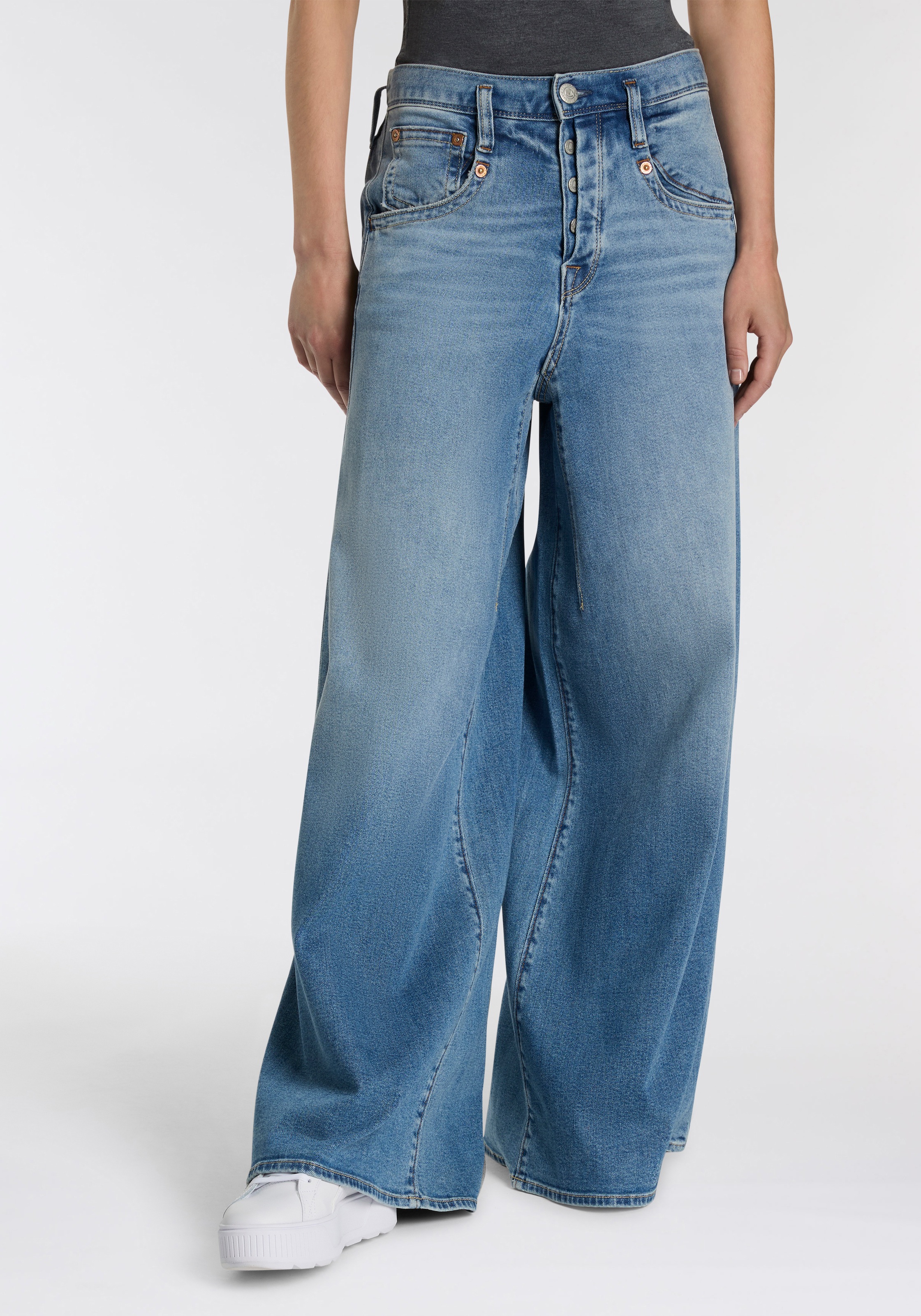 Herrlicher High-waist-Jeans "Shyra Palazzo Denim Comfort", Wide Fit, extra günstig online kaufen