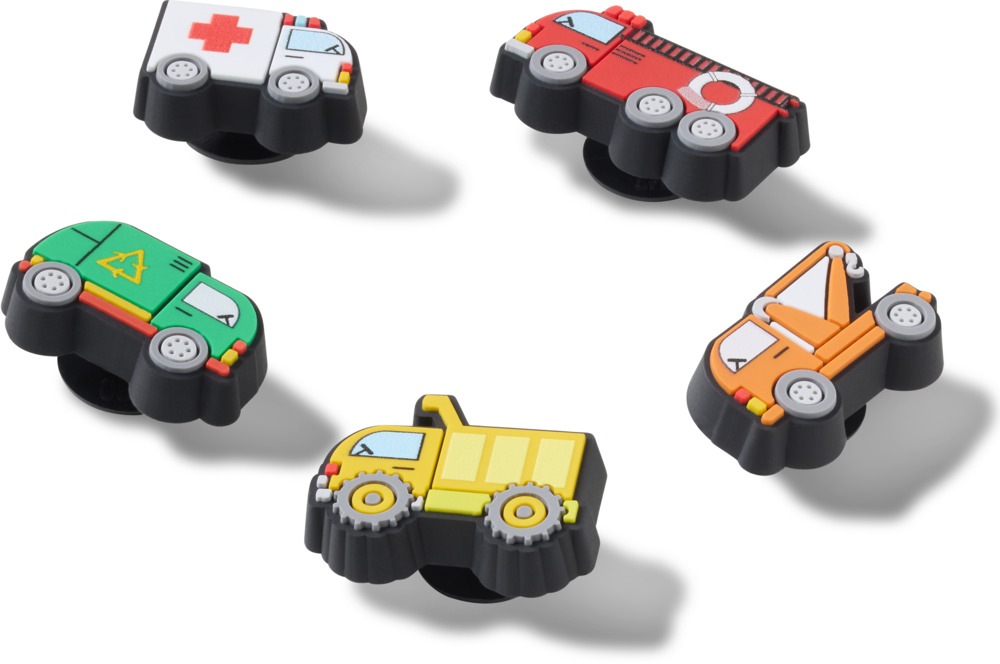 Thumbnail - Crocs Schuhanstecker "Jibbitz™ Tiny Work Trucks" Set, Kein Spielzeug. Nicht für Kinder unter 3 Jahren geeignet, 5 Stk. S...