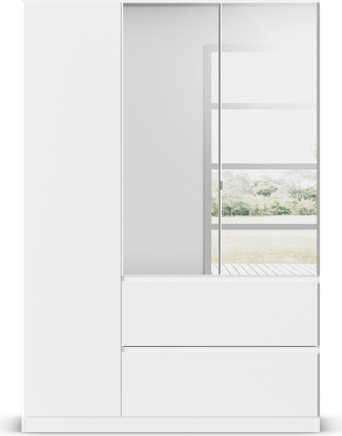 rauch Drehtürenschrank »Kleiderschrank Schrank Garderobe Wäscheschrank COSTA in 3 Breiten«, mit Spiegel, grifflose Front und Push-to-Open Funktion MADE IN GERMANY