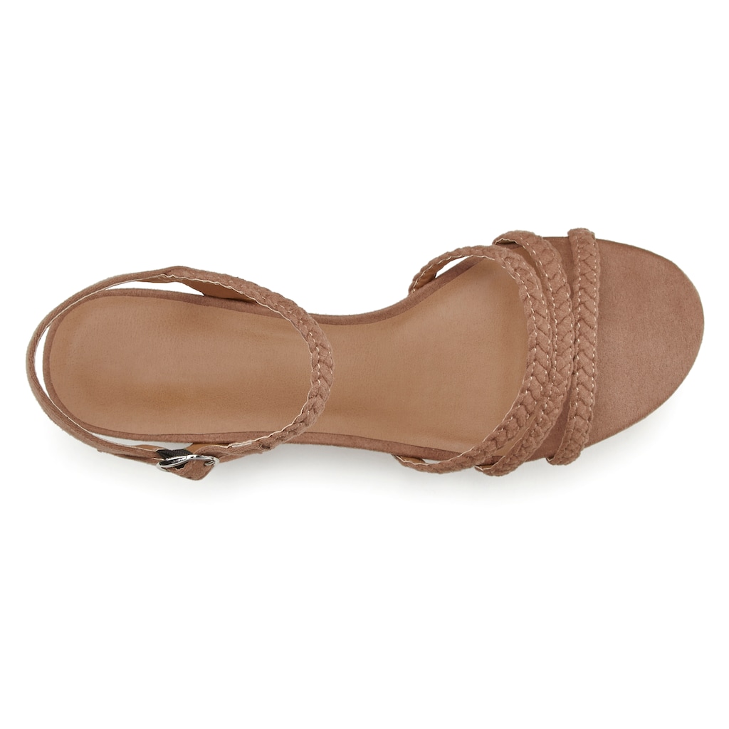 LASCANA Sandale, Sandalette, Sommerschuh mit geflochtenen Riemchen VEGAN