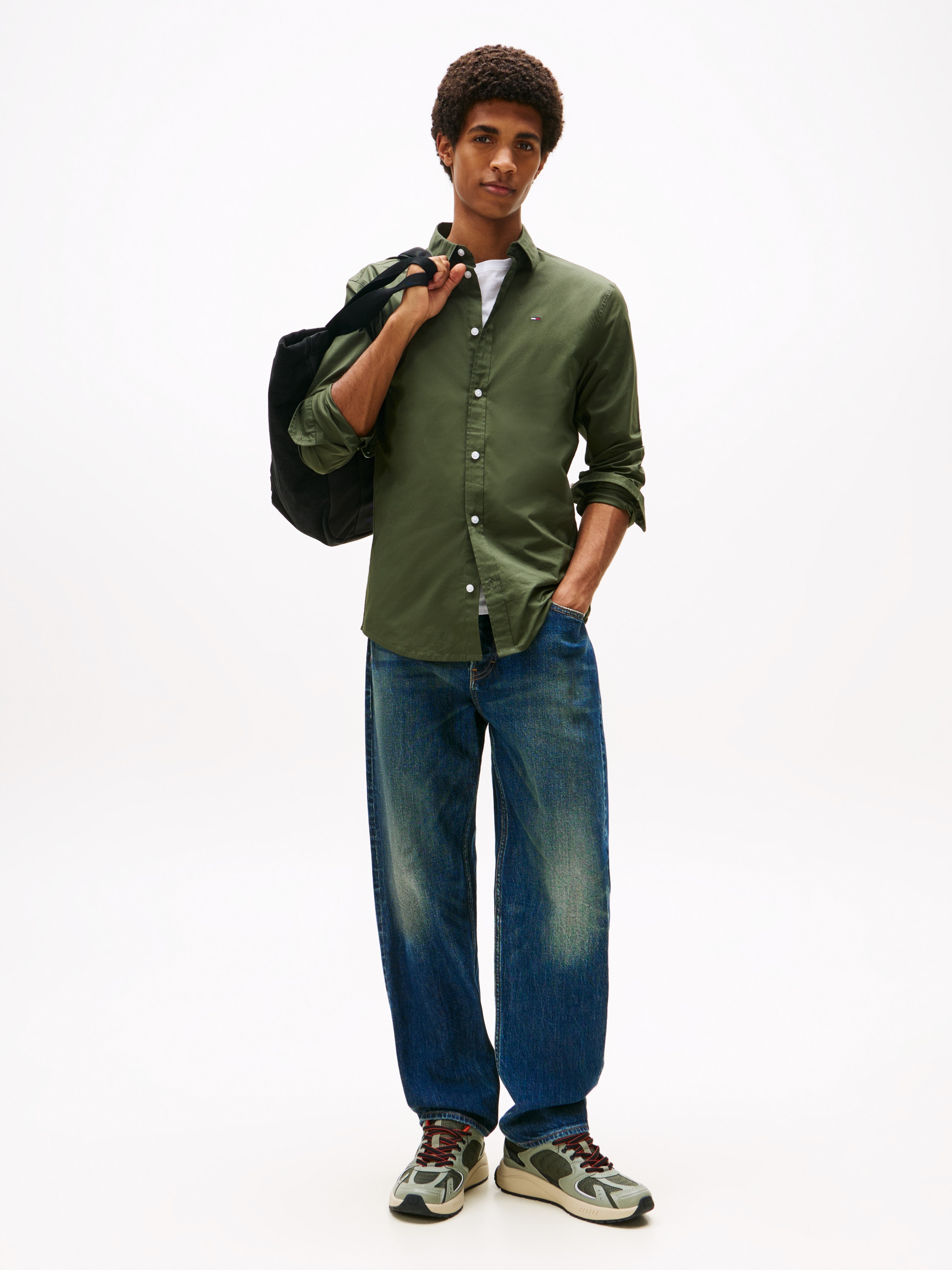 Tommy Jeans Langarmhemd »Sabim Stretch Hemd Shirt«, Stretch Hemd, Premium, Slim Fit, mit Elasthan