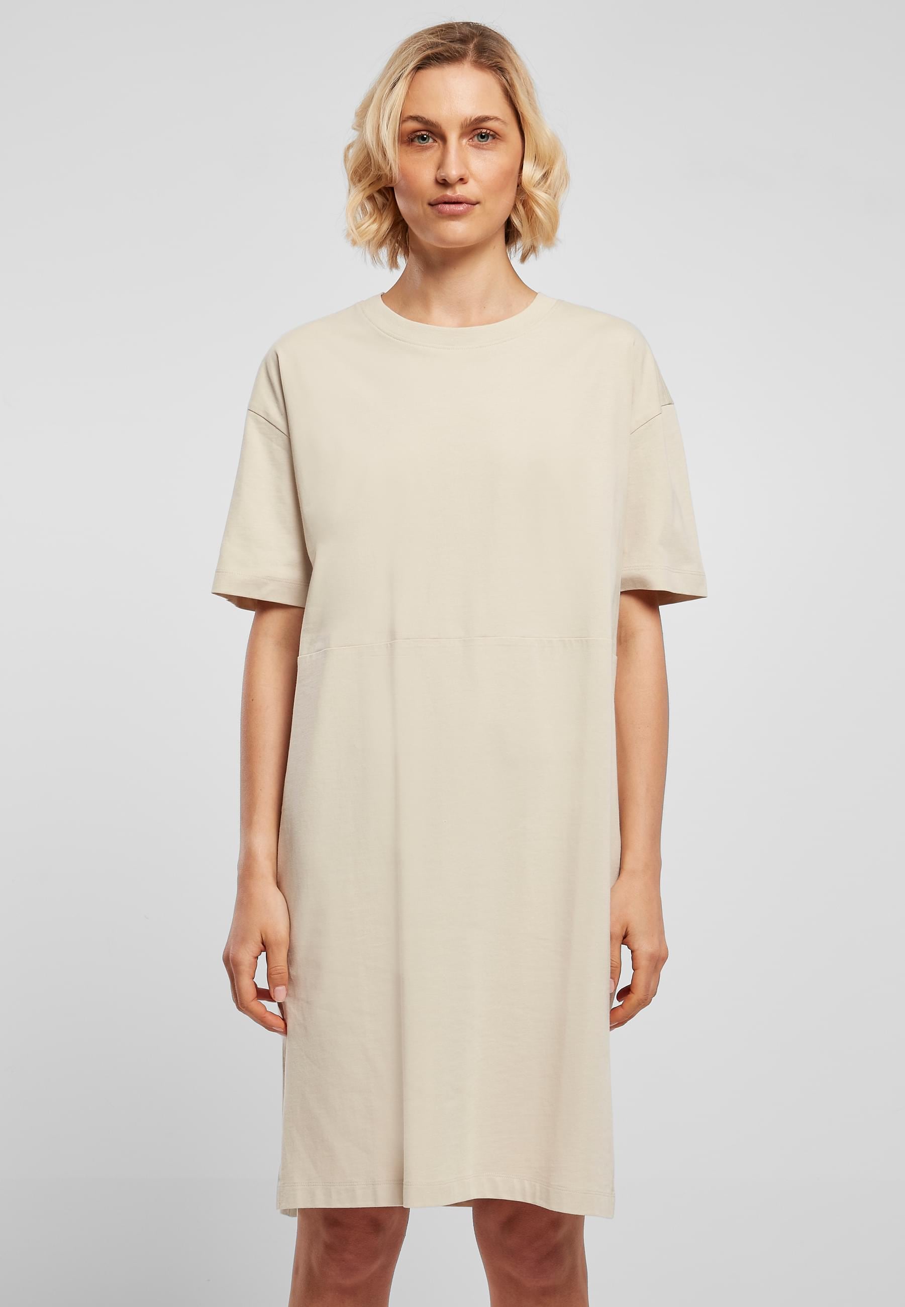 URBAN CLASSICS Shirtkleid »Urban Classics Damen Ladies Organic Oversized Slit Tee Dress«, (1 tlg.)