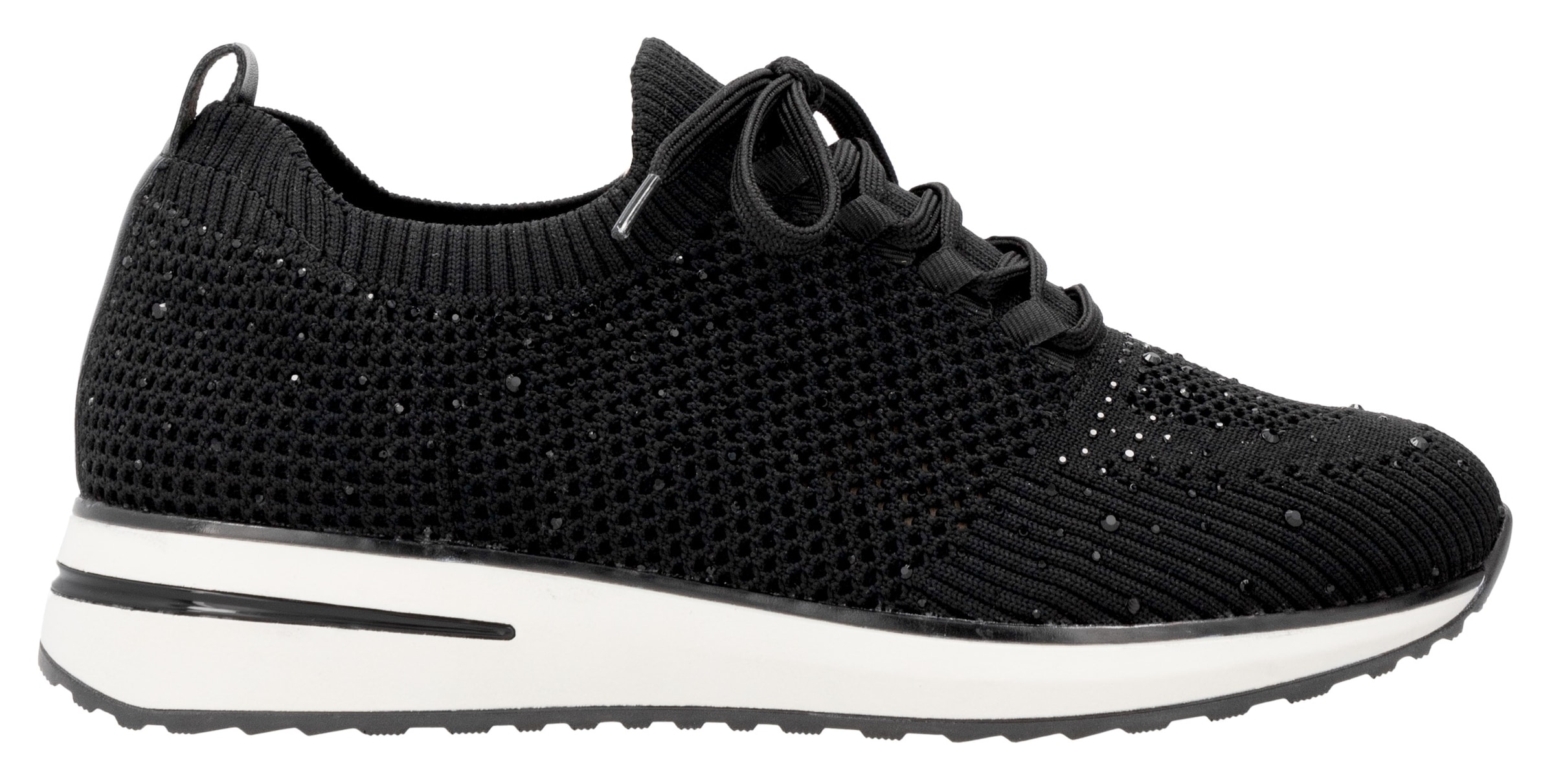 Remonte Slip-On Sneaker, Freizeitschuh, Halbschuh, Slipper mit kleinen Strass-Steinchen