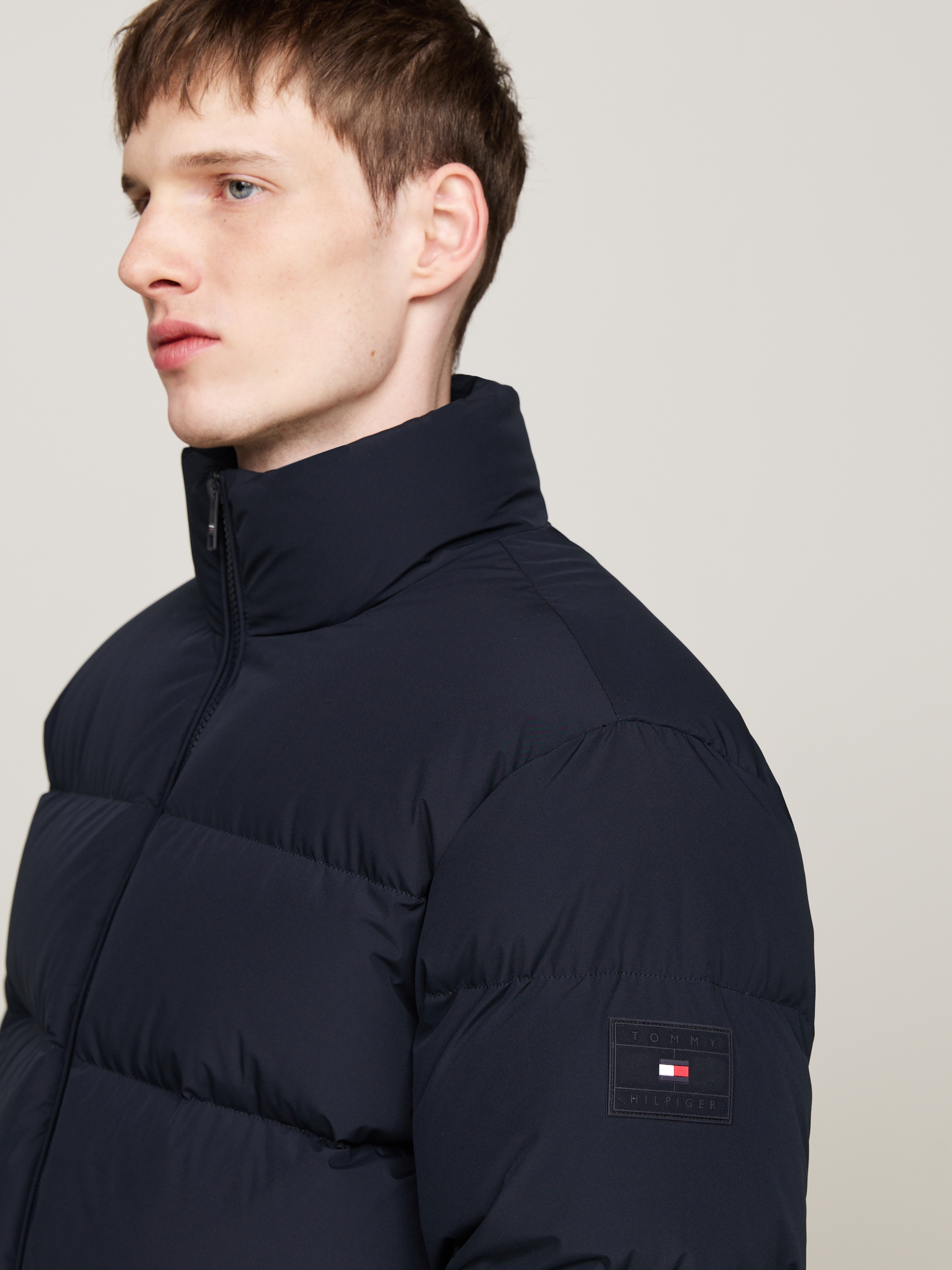 Tommy Hilfiger Steppjacke »DOWN PUFFER JACKET«, ohne Kapuze