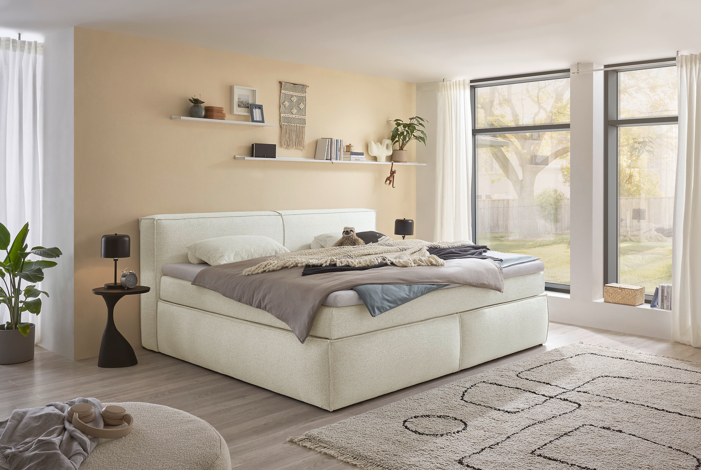 ED EXCITING DESIGN Boxspringbett "Sandon, Familienbett erhältlich in der Gr günstig online kaufen