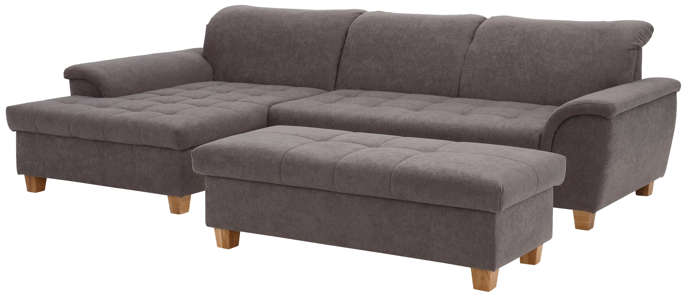 Home affaire Ecksofa »Lyla L-Form«, mit Recamiere, wahlweise mit Rückenfunktion und zusätzlich mit Bett