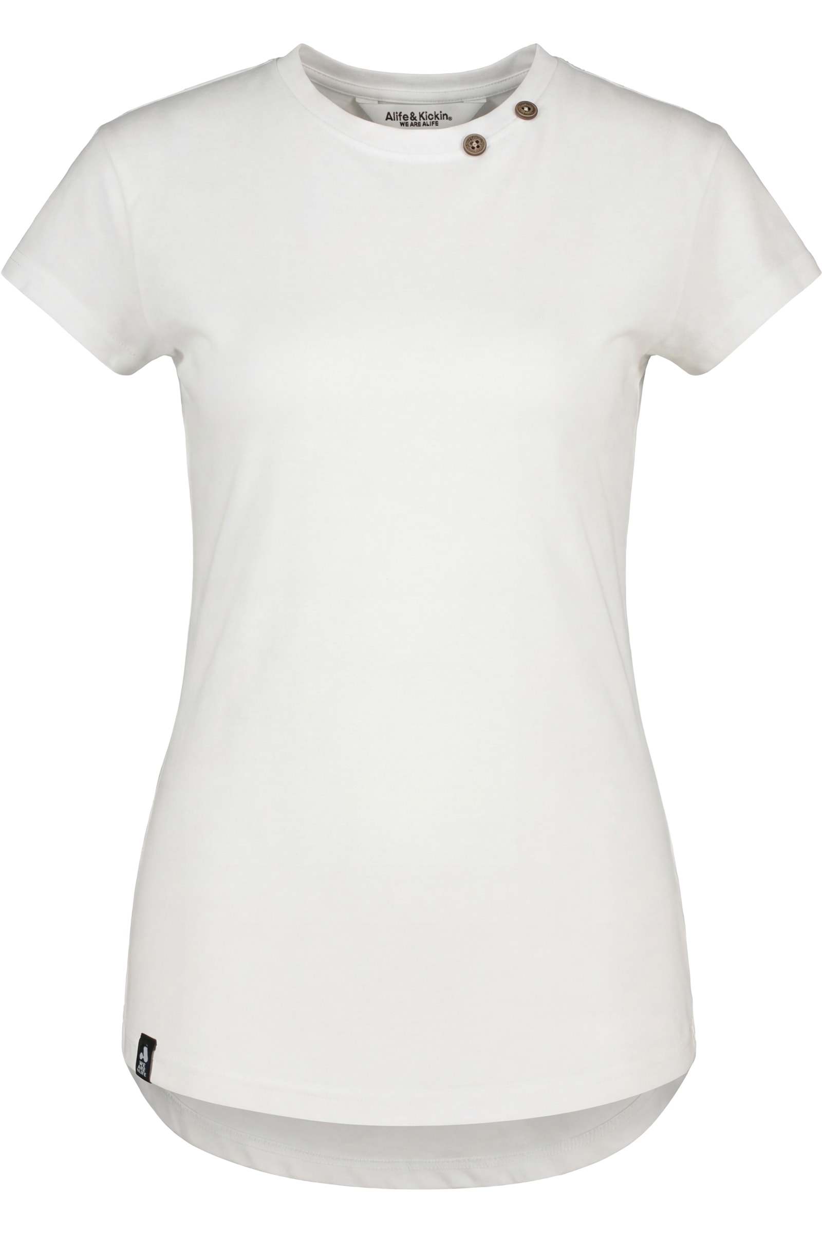 Alife & Kickin Rundhalsshirt »Damen TabithaAK A Kurzarmshirt, Shirt« leichtes T-Shirt aus Materialmix mit Rundhals und Modal