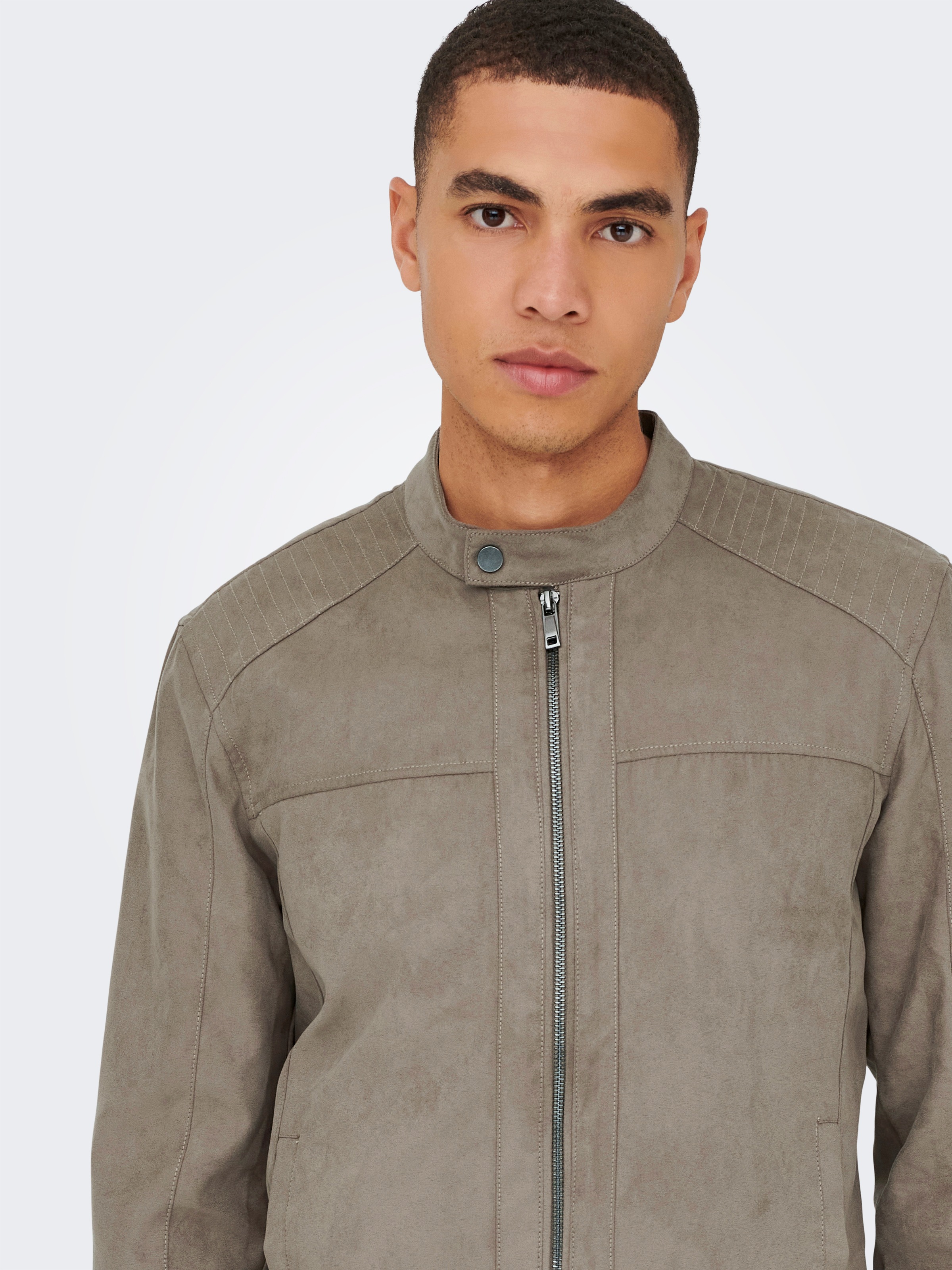 ONLY & SONS Bomberjacke "ONSMIKE FAKE SUEDE JACKET OTW", ohne Kapuze günstig online kaufen